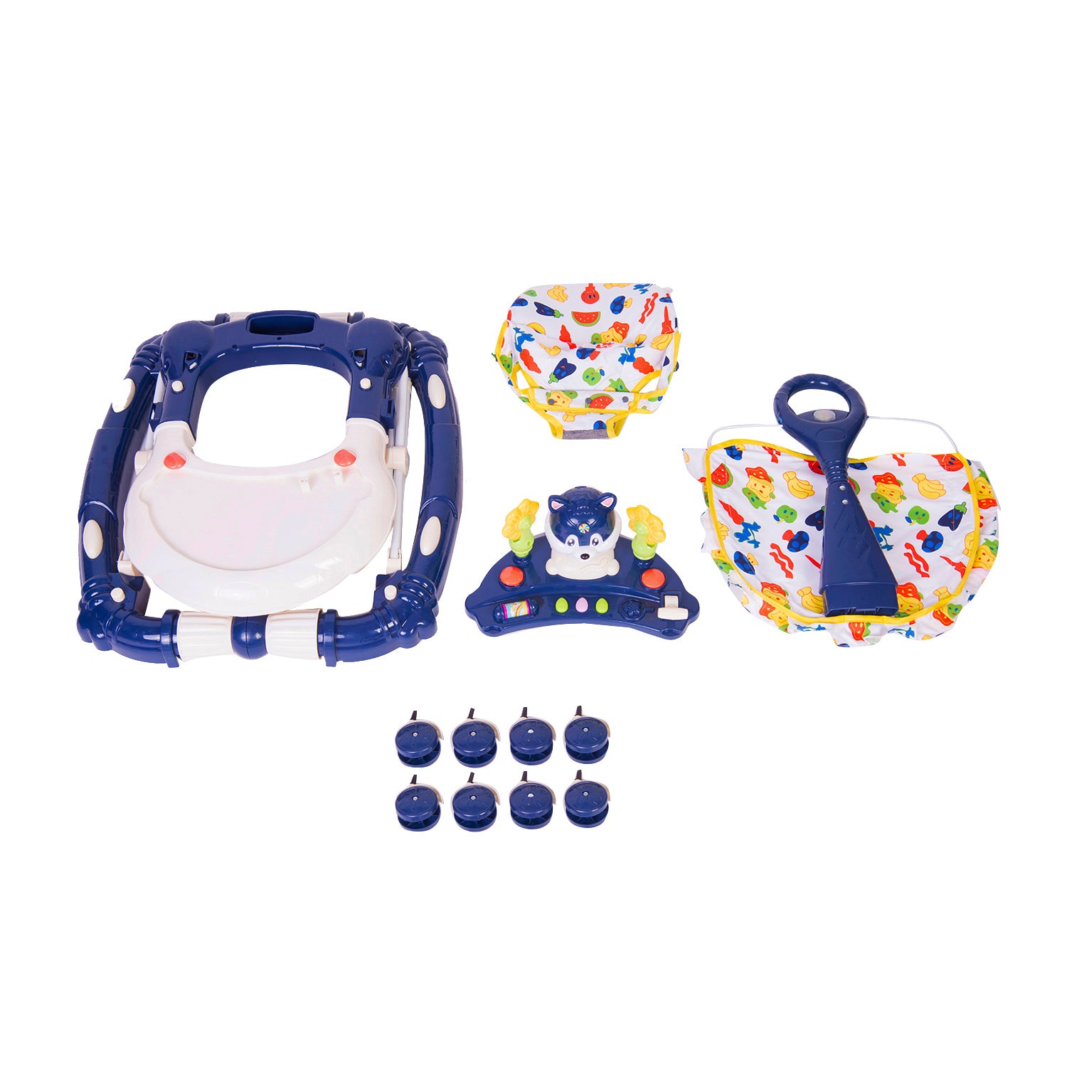 Fruity Blue 2 in 1 Premium Walker Cum Rocker - Baby Moo