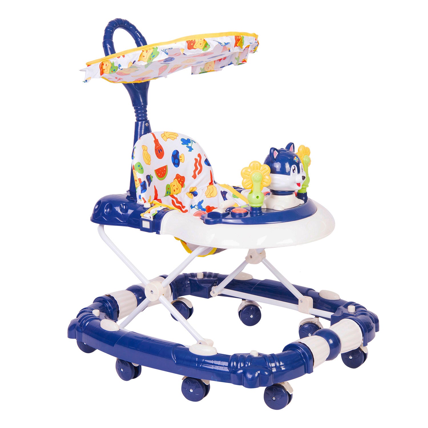 Fruity Blue 2 in 1 Premium Walker Cum Rocker - Baby Moo