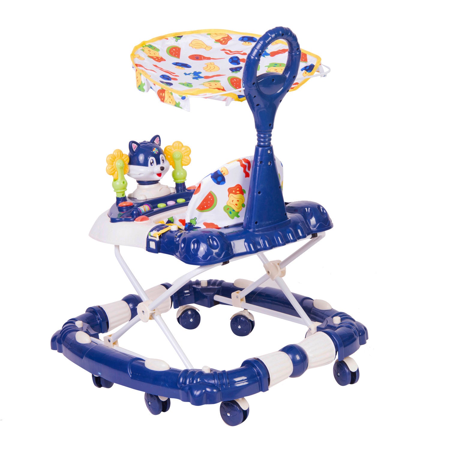 Fruity Blue 2 in 1 Premium Walker Cum Rocker - Baby Moo