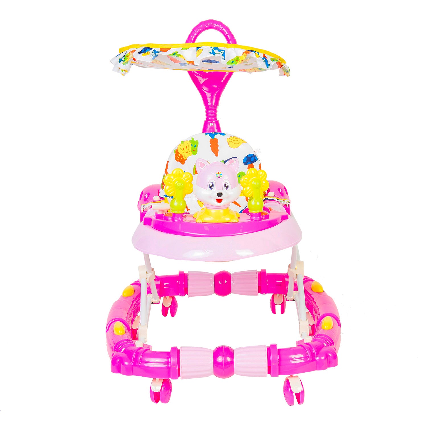 Fruity Pink 2 in 1 Premium Walker Cum Rocker - Baby Moo