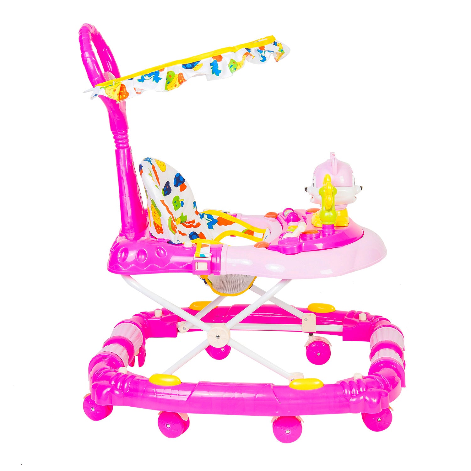Fruity Pink 2 in 1 Premium Walker Cum Rocker - Baby Moo
