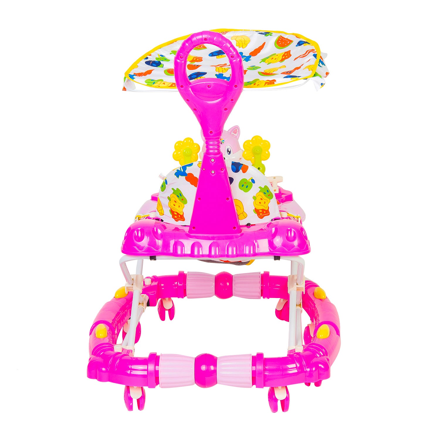 Fruity Pink 2 in 1 Premium Walker Cum Rocker - Baby Moo