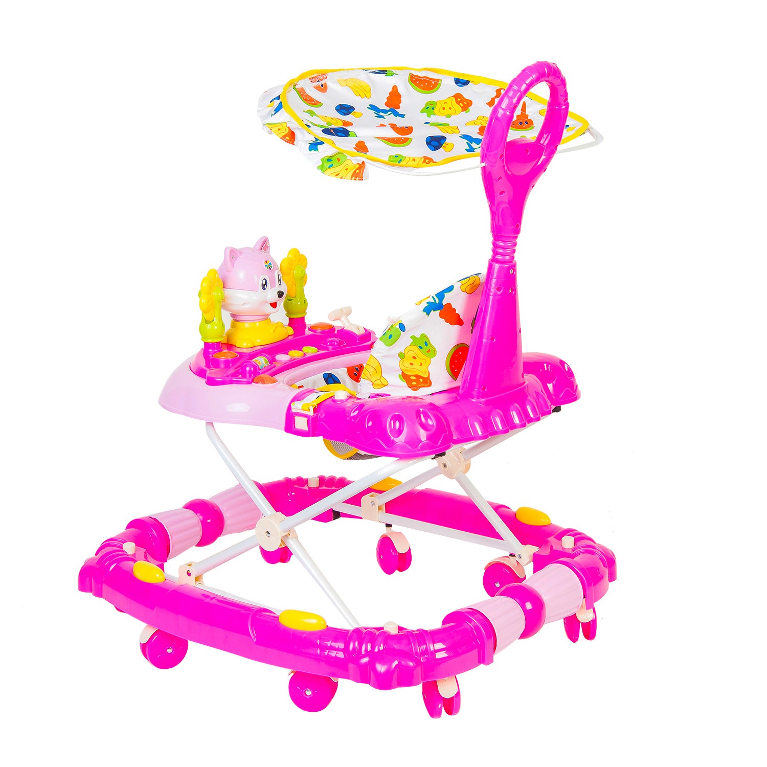 Fruity Pink 2 in 1 Premium Walker Cum Rocker - Baby Moo