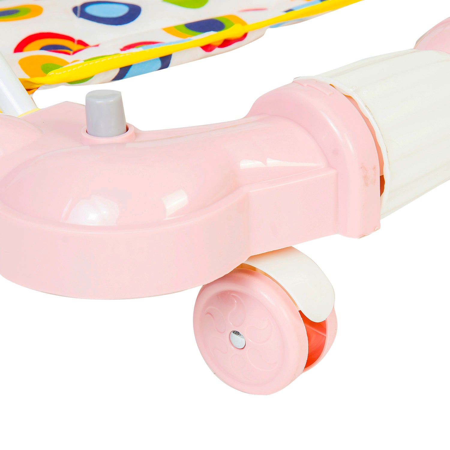 Polka Dot Baby Pink 2 in 1 Premium Walker Cum Rocker - Baby Moo