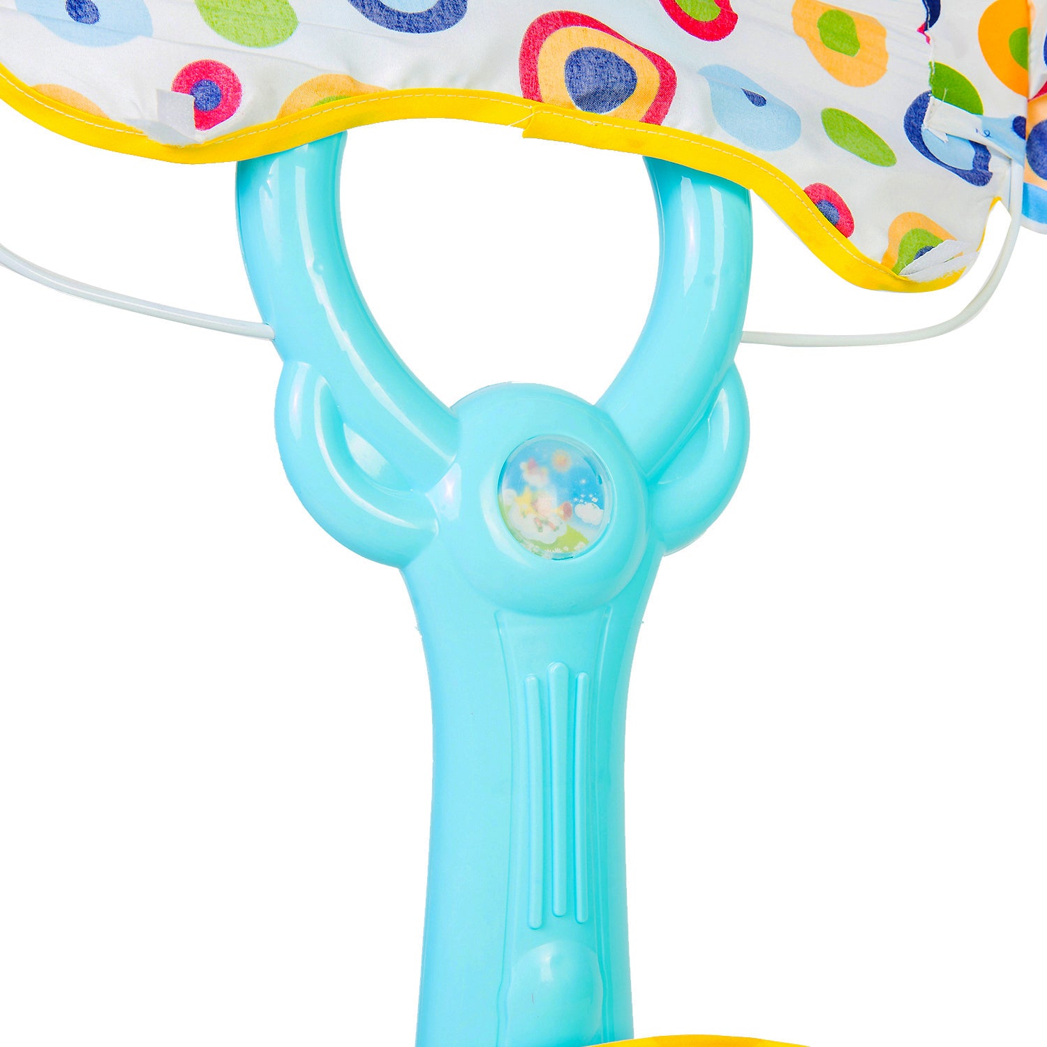 Polka Dot Turquoise 2 in 1 Premium Walker Cum Rocker With Sunshade