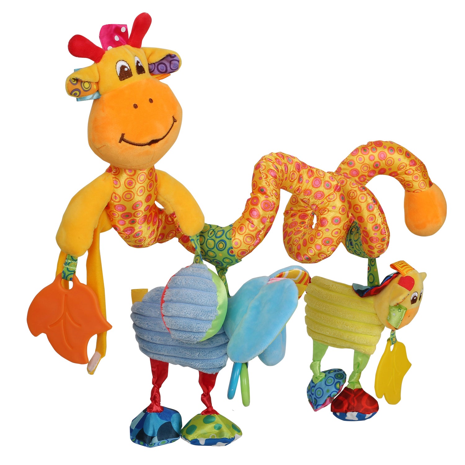 Giraffe Orange Pram And Crib Spiral Toy - Baby Moo