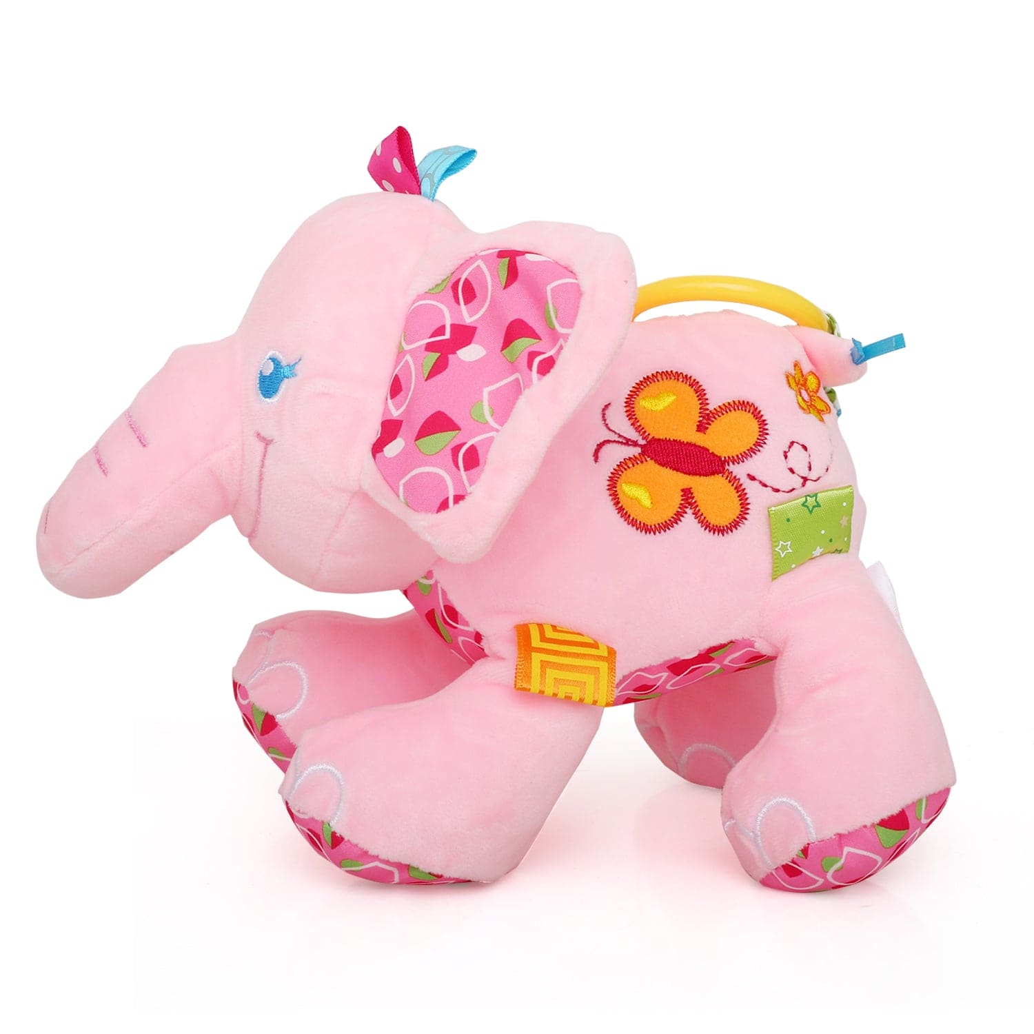 Pretty Elephant Pink Hanging Pulling Toy - Baby Moo