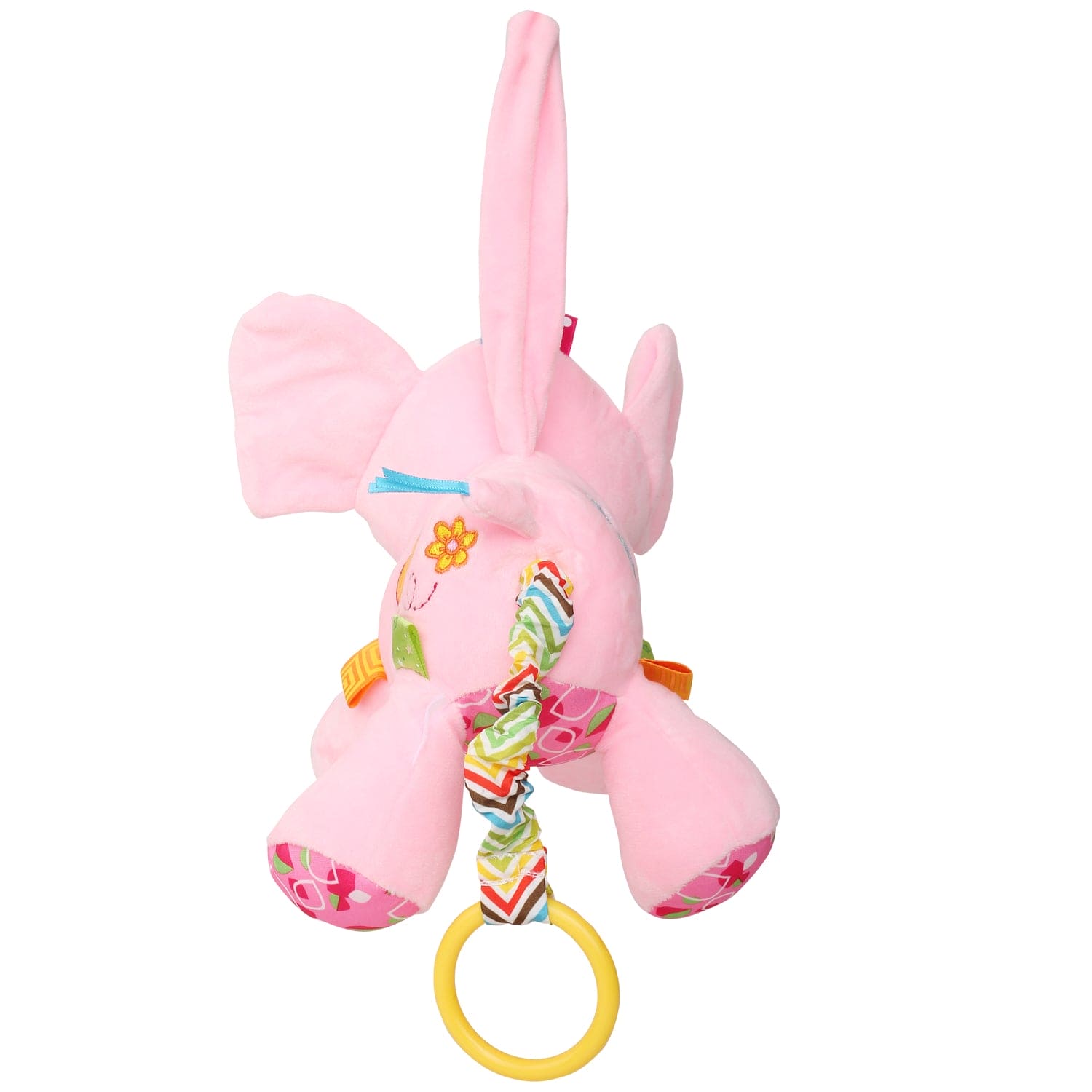 Pretty Elephant Pink Hanging Pulling Toy - Baby Moo