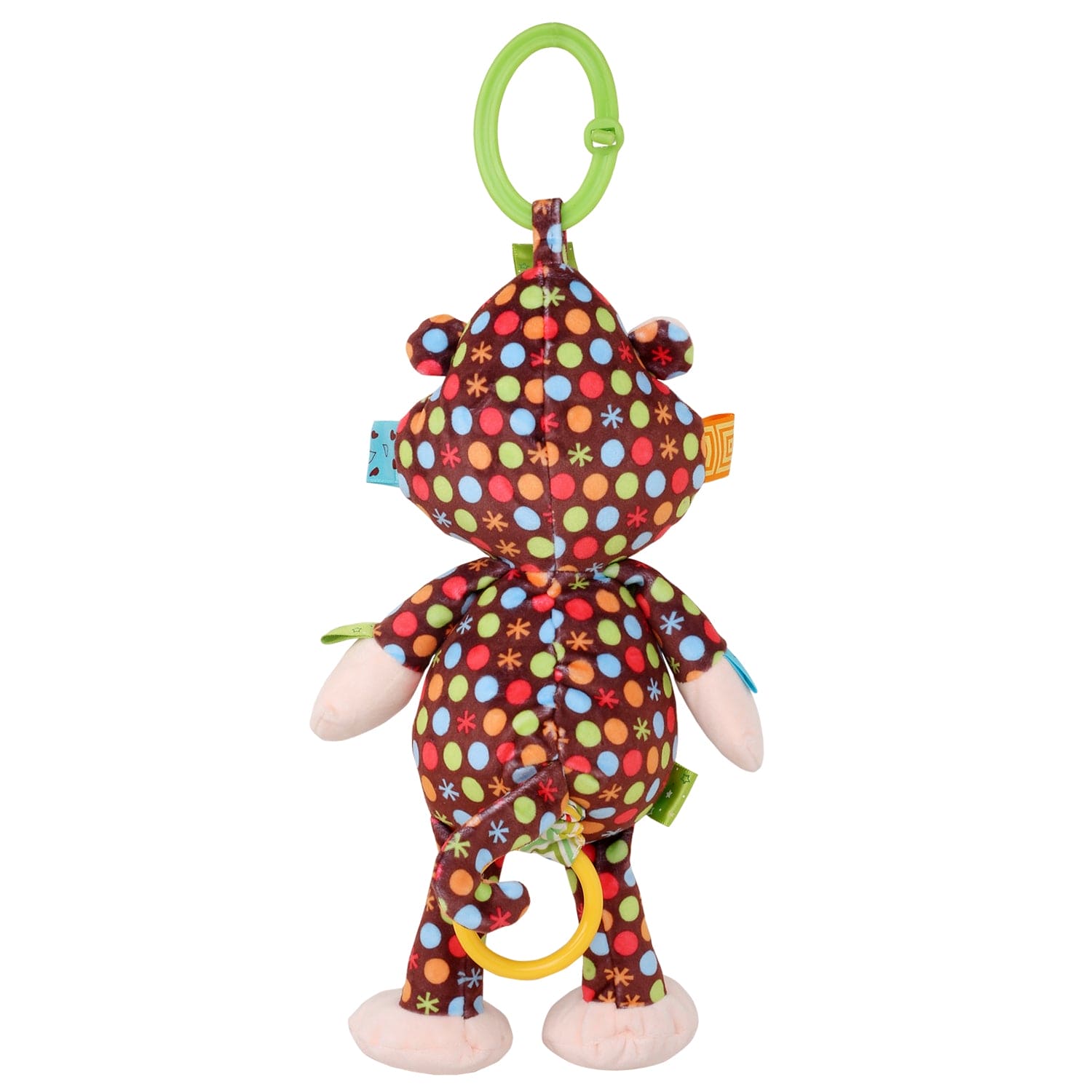 Polka Dotted Monkey Multicolour Hanging Pulling Toy - Baby Moo