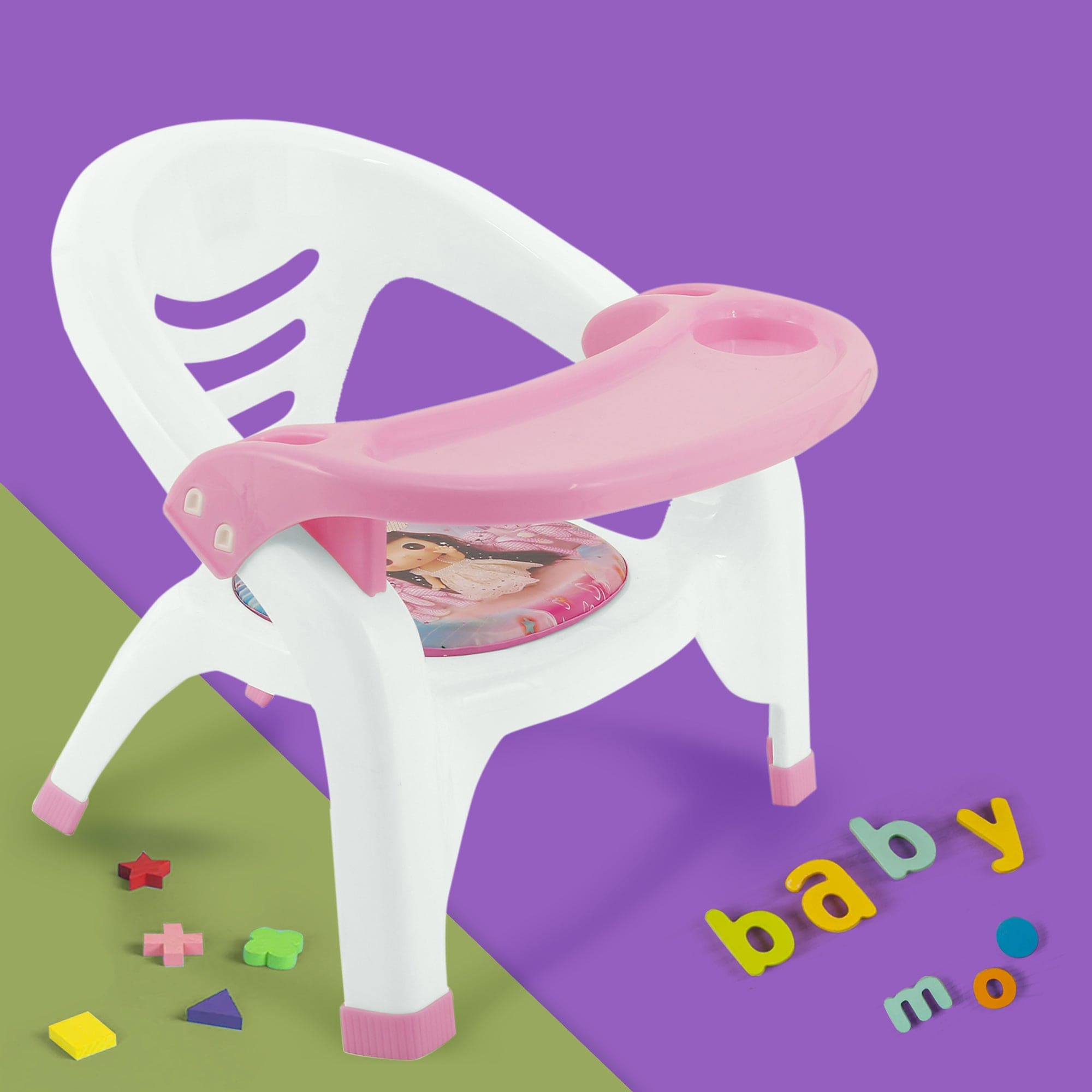 Baby Pink Feeding Chair - Baby Moo