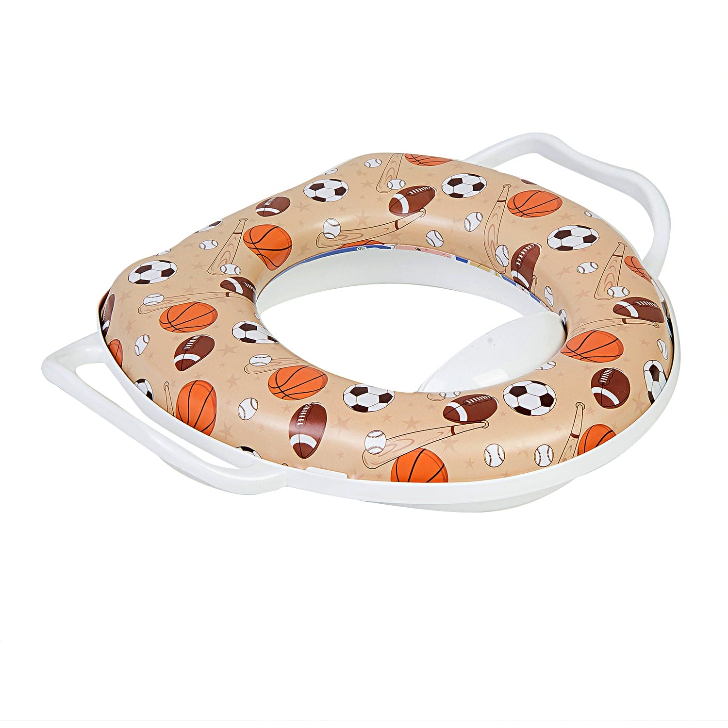 Sports Star Beige Potty Seat With Handle