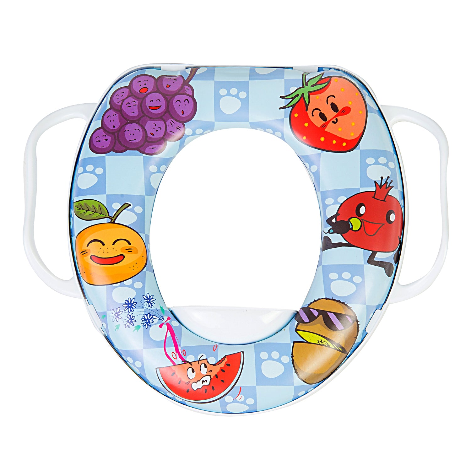 Fruits Blue Potty Seat With Handle - Baby Moo