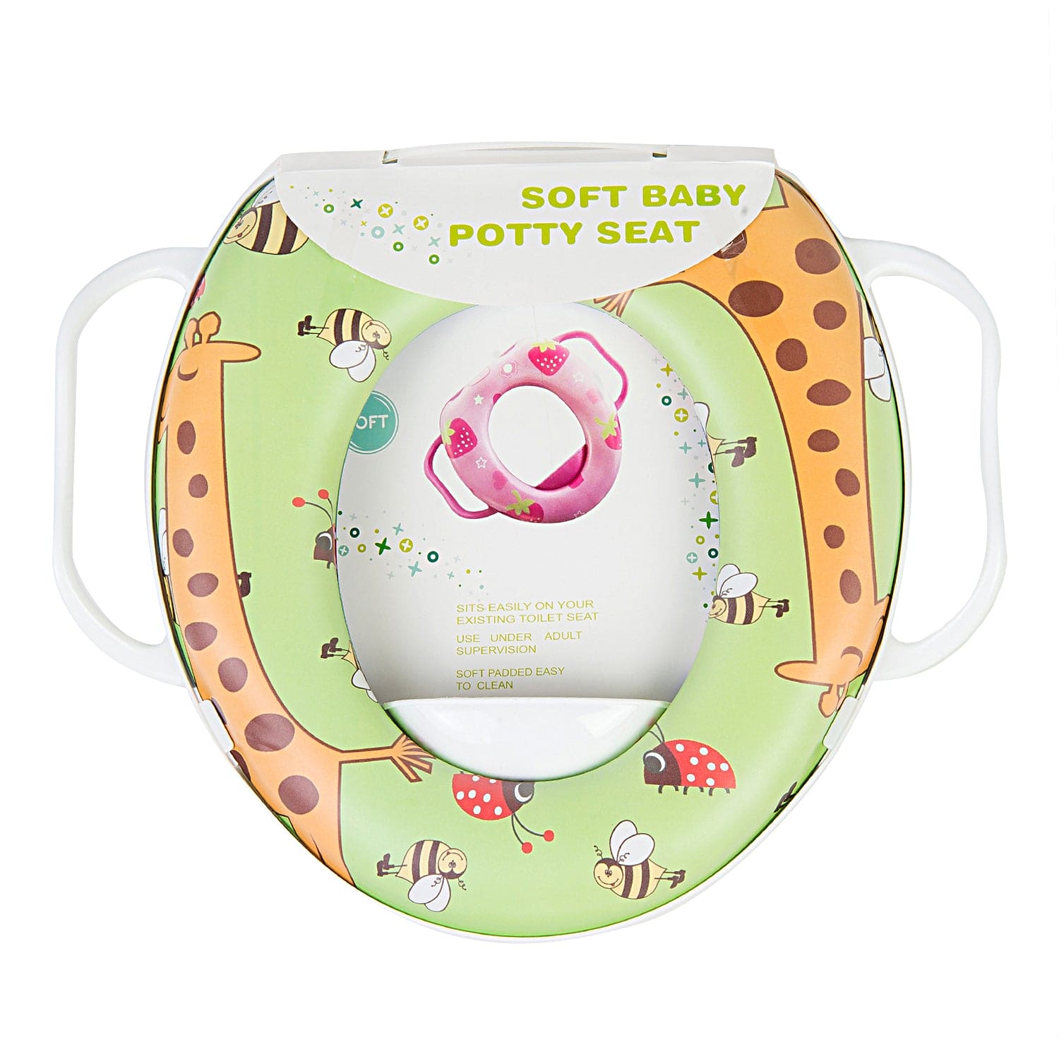 Giraffe Green Potty Seat With Handle - Baby Moo