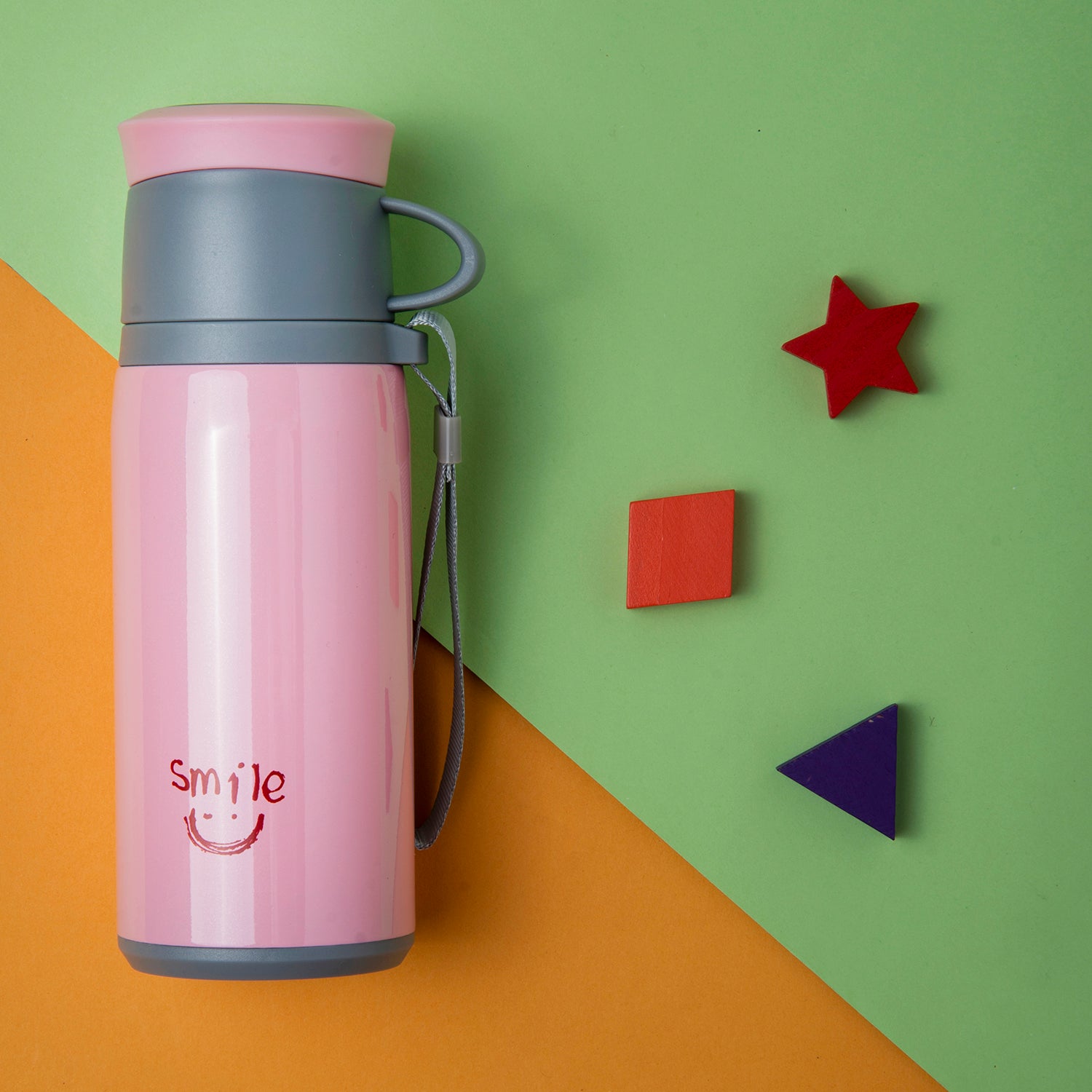 Solid Pink 350 ml Stainless Steel Flask - Baby Moo