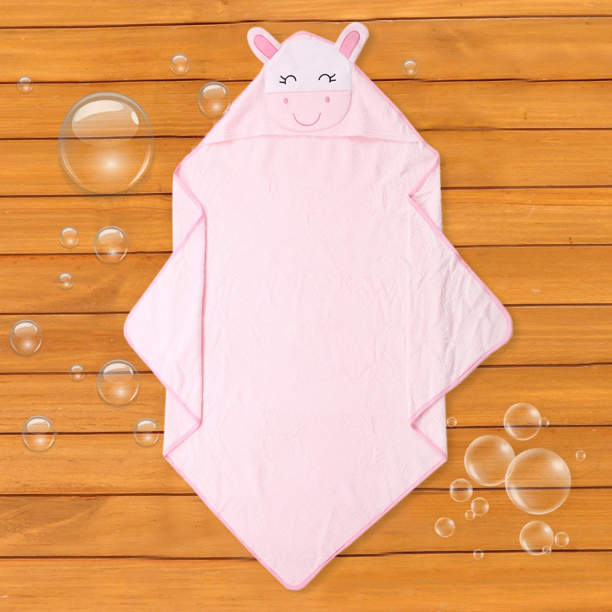 Pink hooded towel online baby