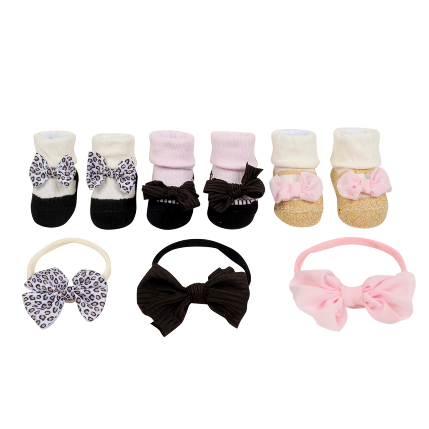 Hudson Baby Bodysuits, Pant, Socks, Bib and Headband, 6-Piece Set, Ladies  Love