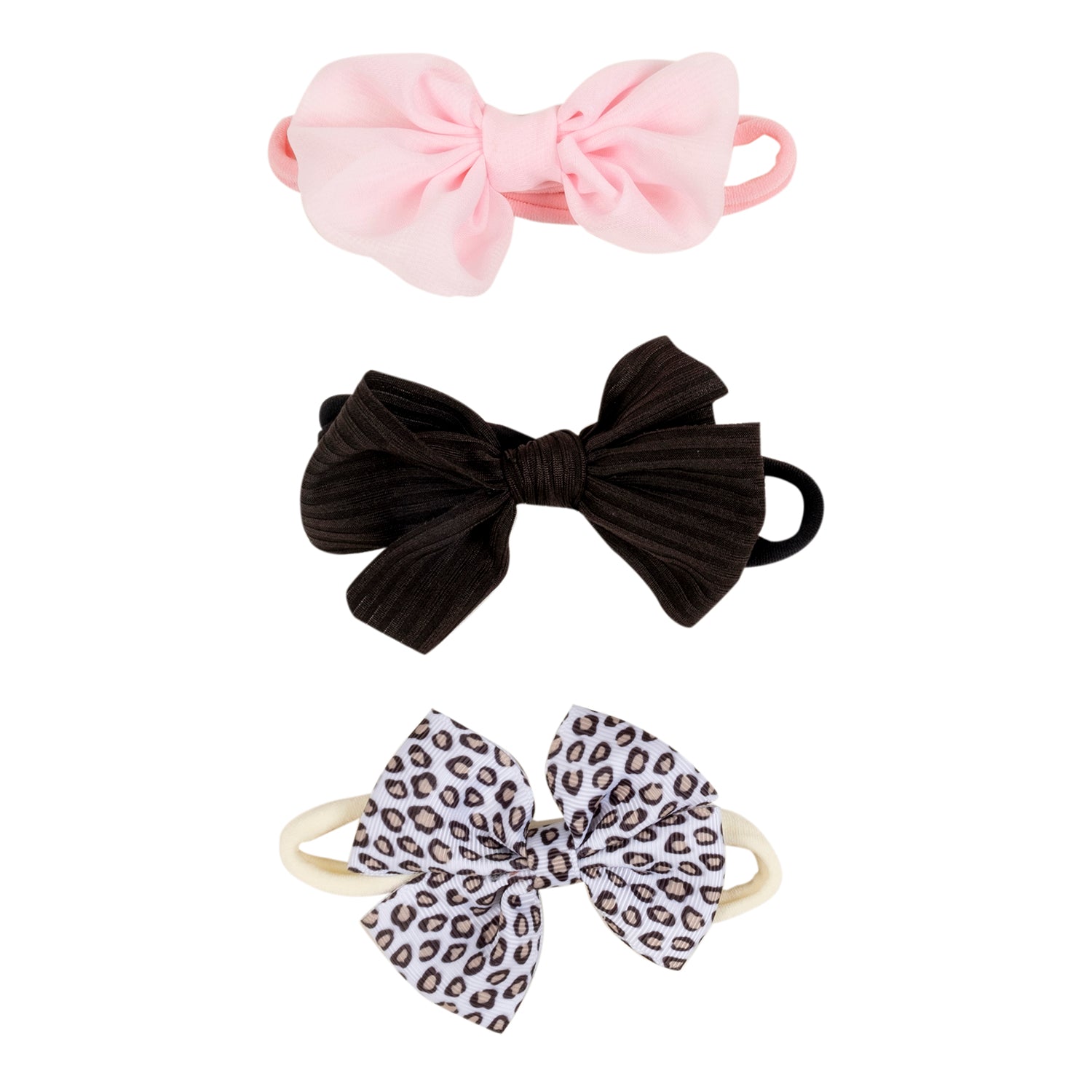 Baby Moo Princess Bow Infant Girl 6-Piece Gift Hairband And Socks Set - Black