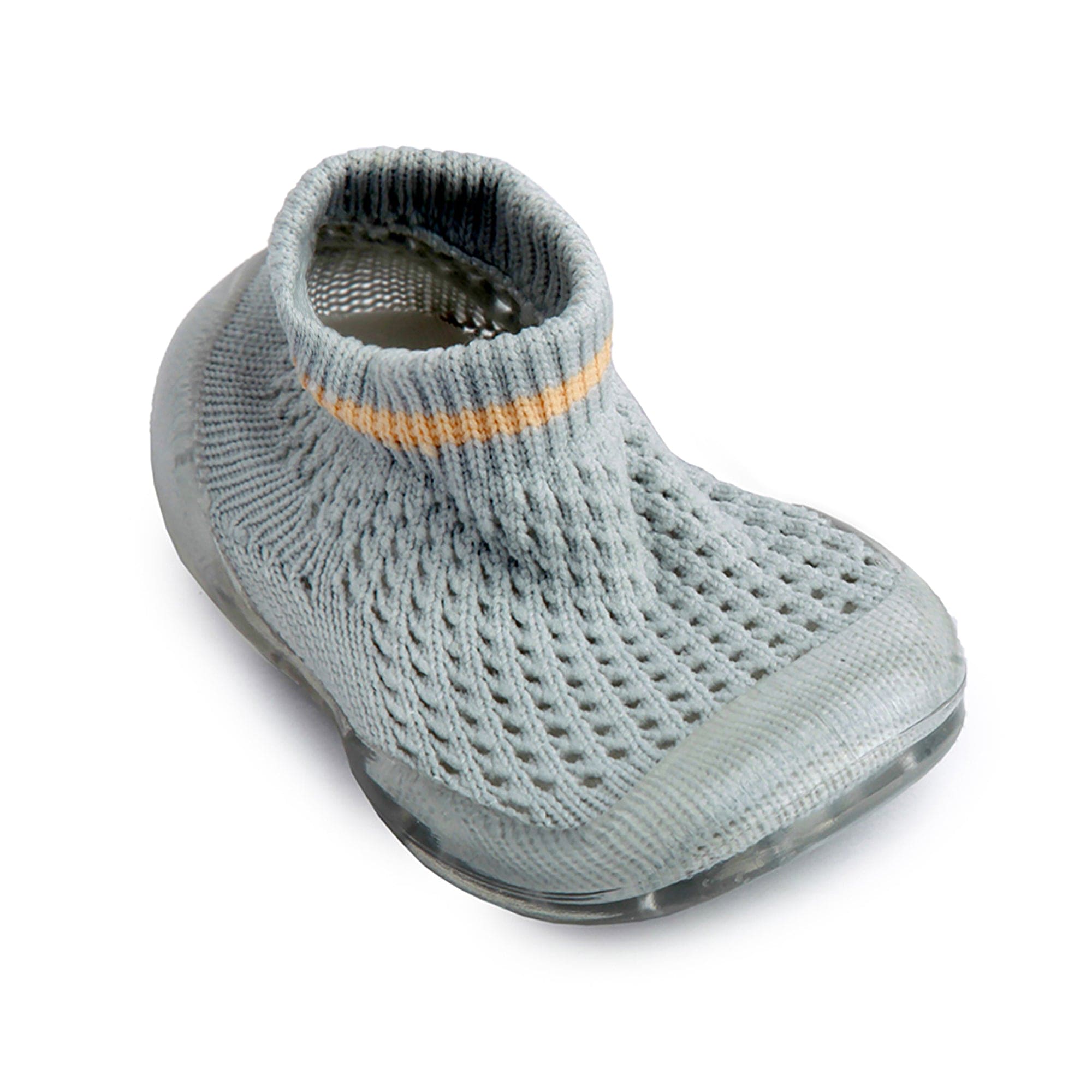 Comfy Knitted Grey Slip-On Shoes