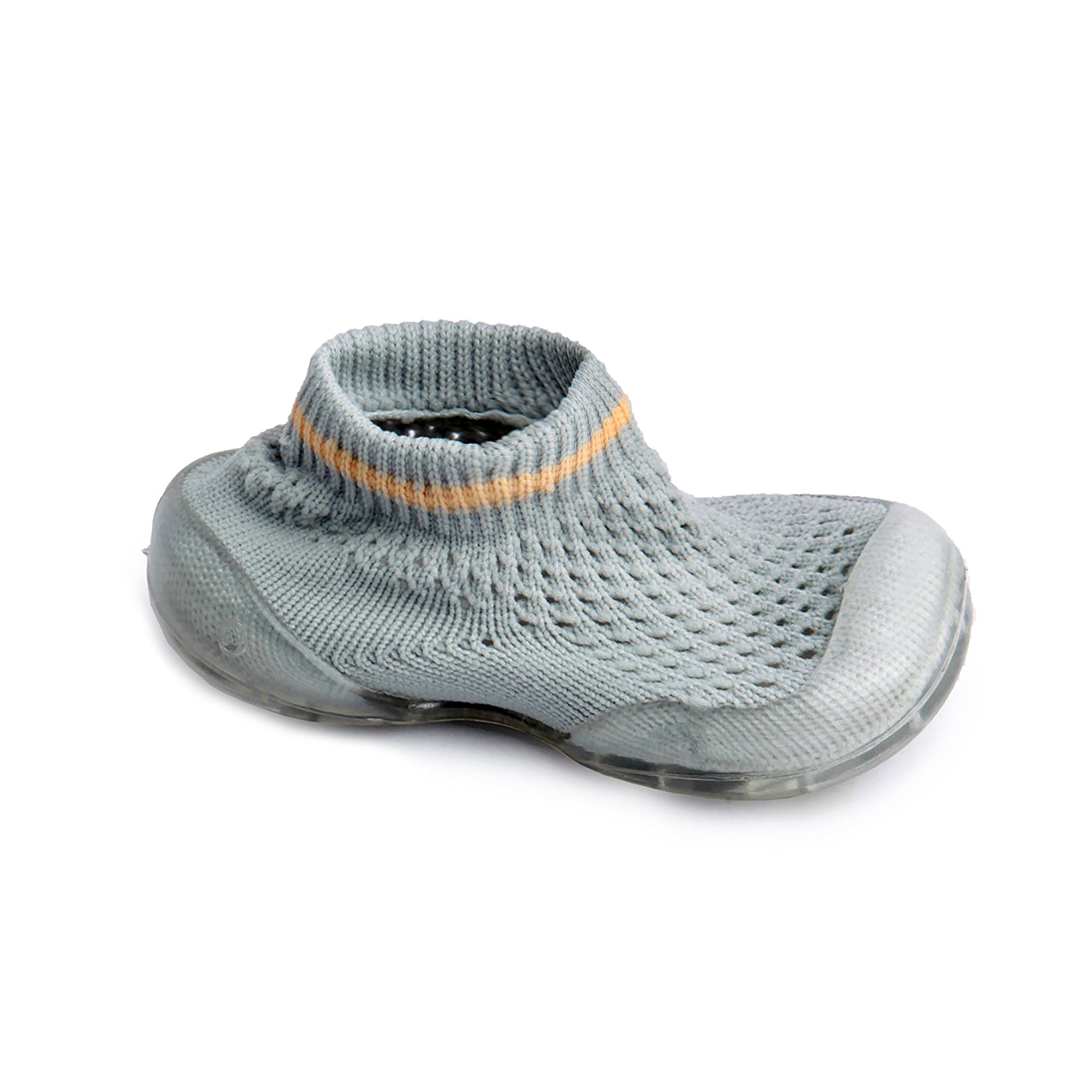 Comfy Knitted Grey Slip-On Shoes