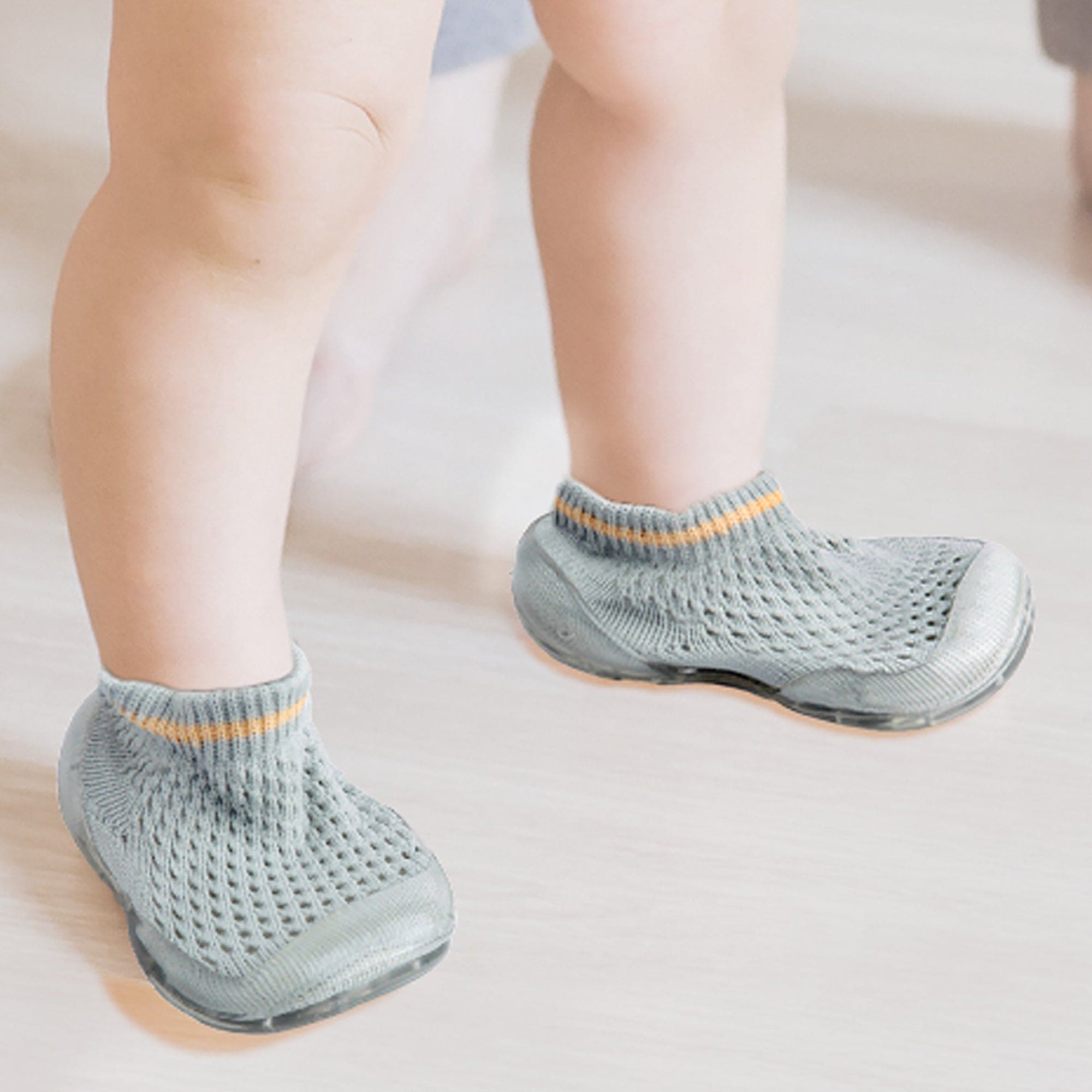 Comfy Knitted Grey Slip-On Shoes