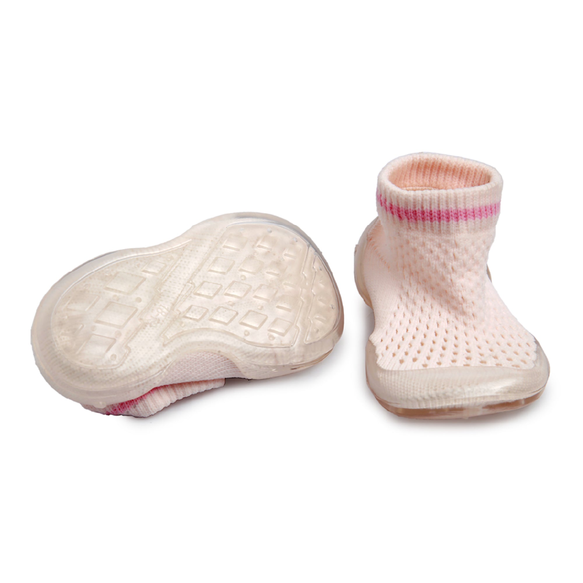 Comfy Knitted Pink Slip-On Shoes