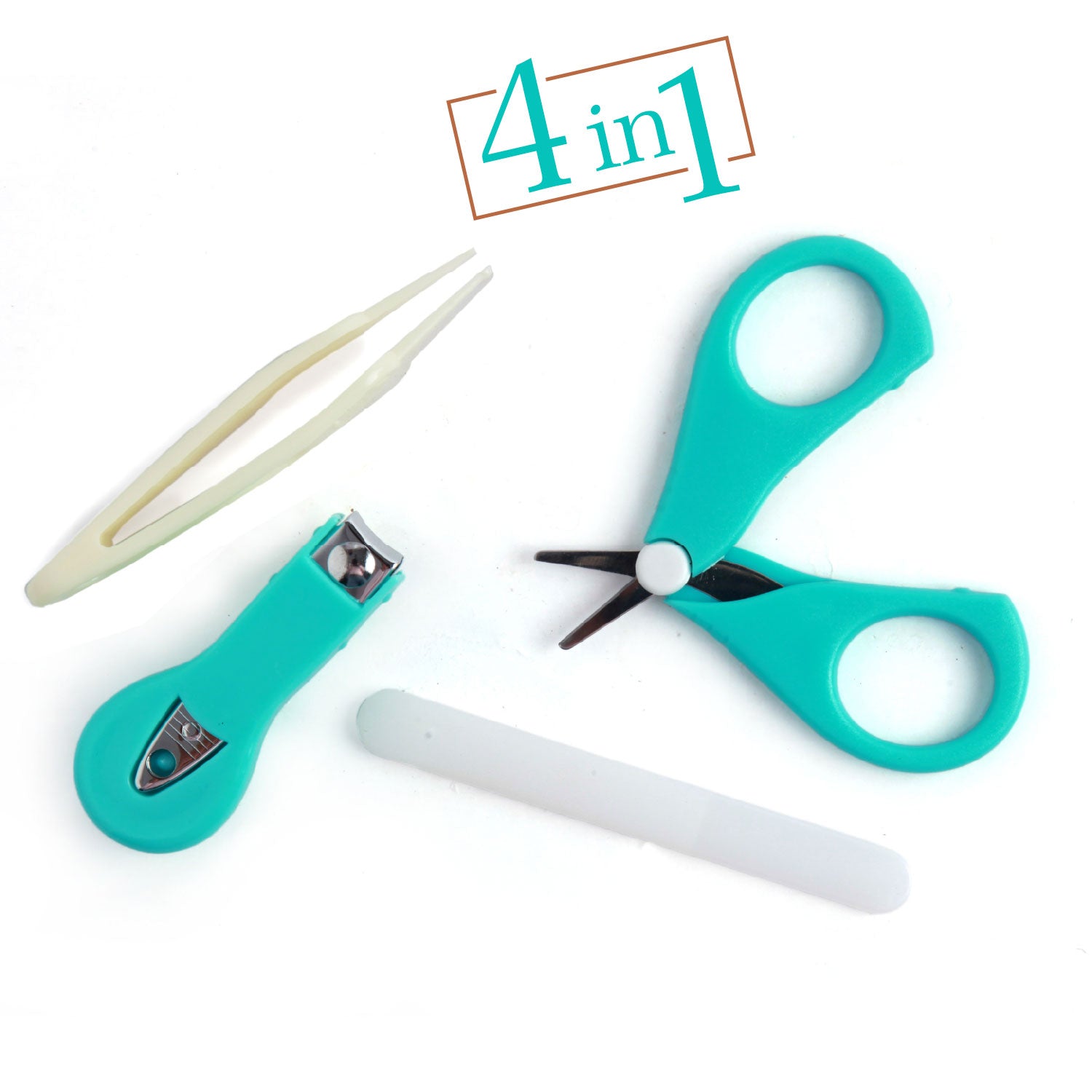 Grooming My Star Turquoise 4 Pcs Nail Clipper Set