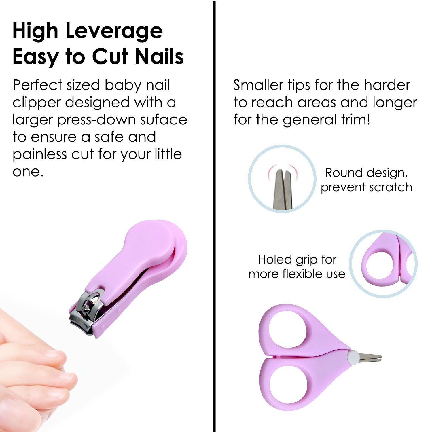 Grooming My Star Lilac 4 Pcs Nail Clipper Set