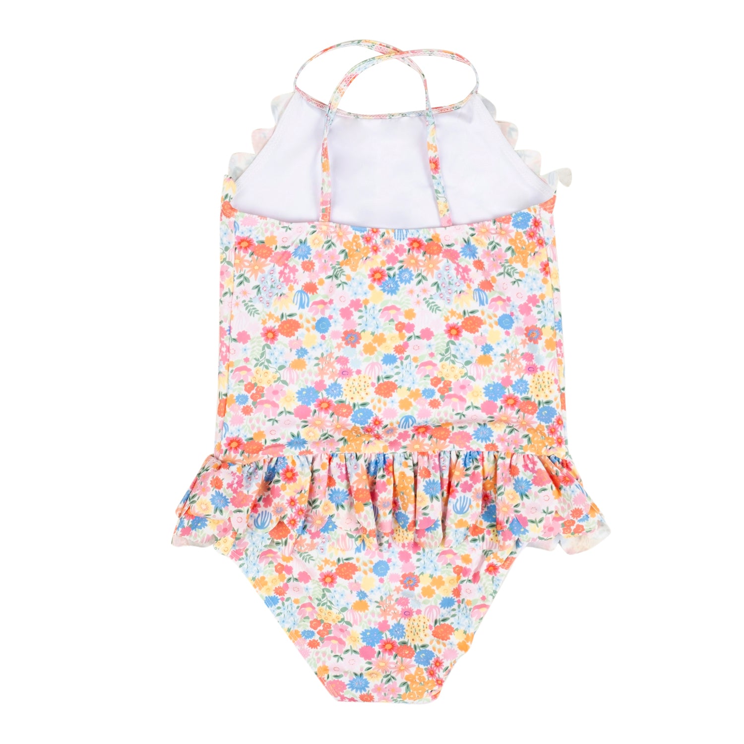 Baby Moo Floral Print Beach One-Piece Swimsuit Pool Swimming Costume - Pink