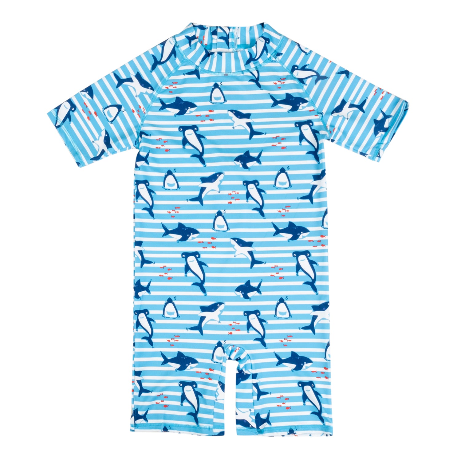Baby Moo Playing Dolphin Beach Bodysuit One-Piece Swimsuit Pool Swimming Costume - Blue