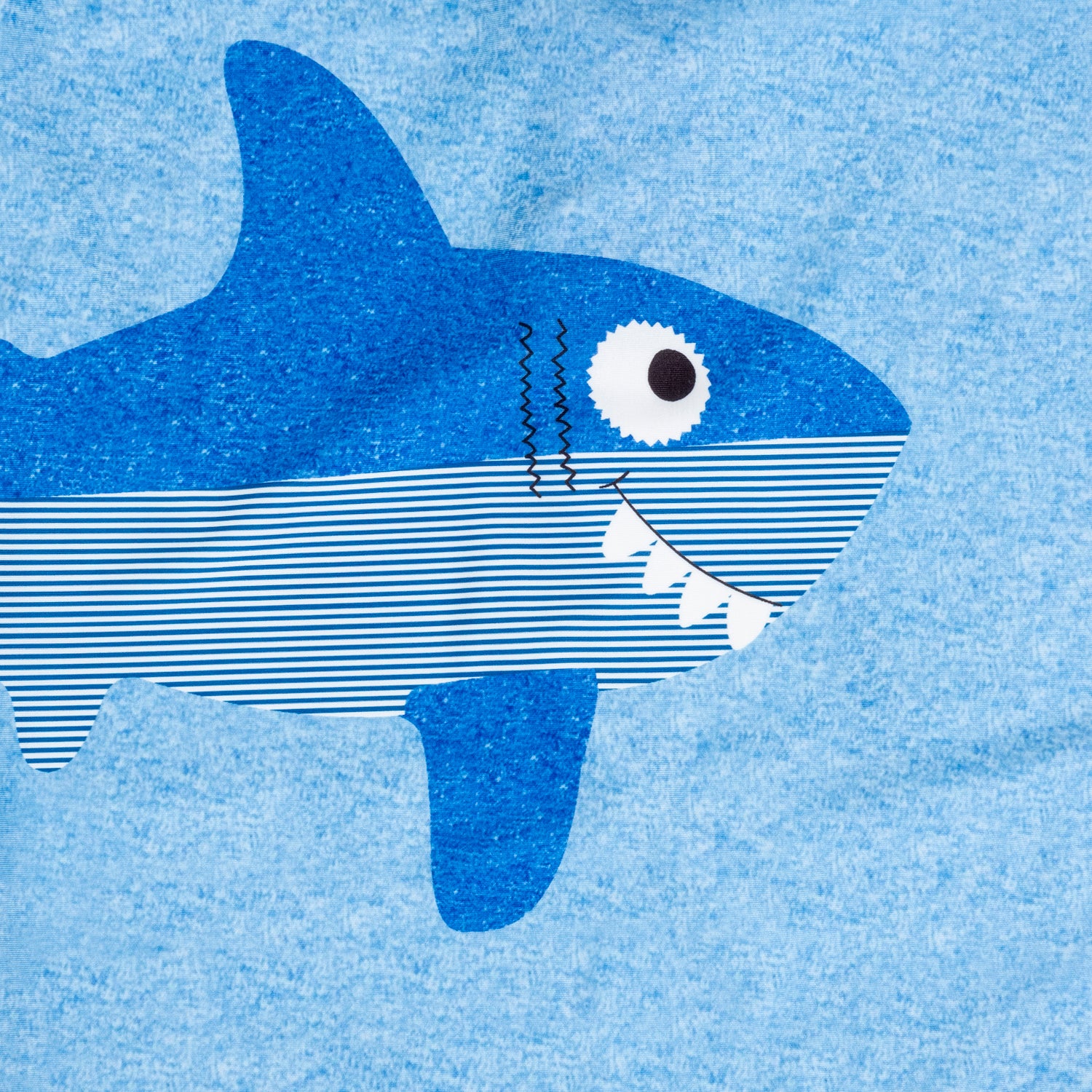 Baby Moo Smiling Shark Beach Bodysuit One-Piece Swimsuit Pool Swimming Costume - Blue