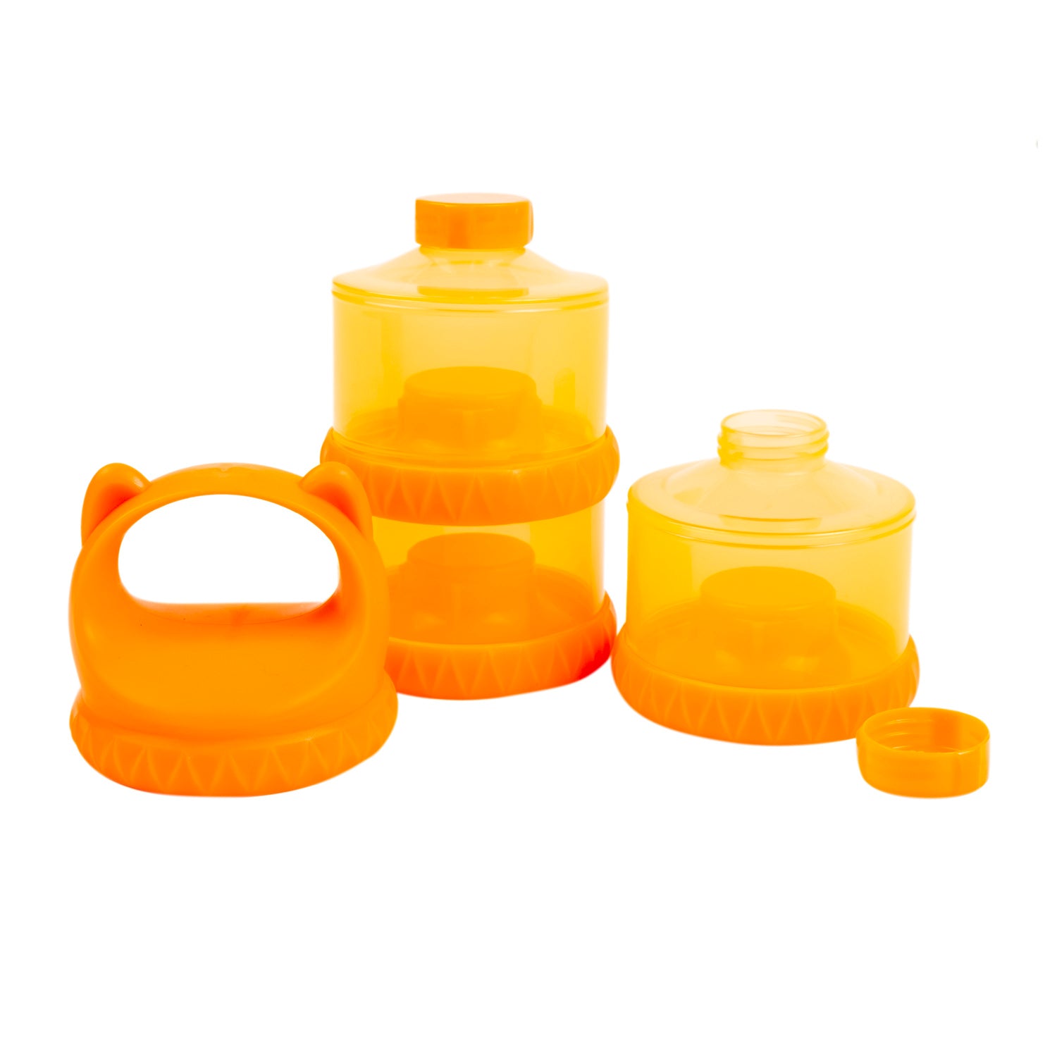 Baby Moo 3 Layer Portable BPA Free Milk Powder Container - Orange