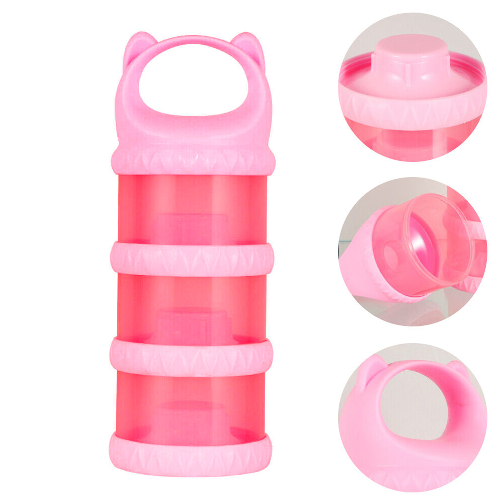 Baby Moo 3 Layer Portable BPA Free Milk Powder Container - Pink