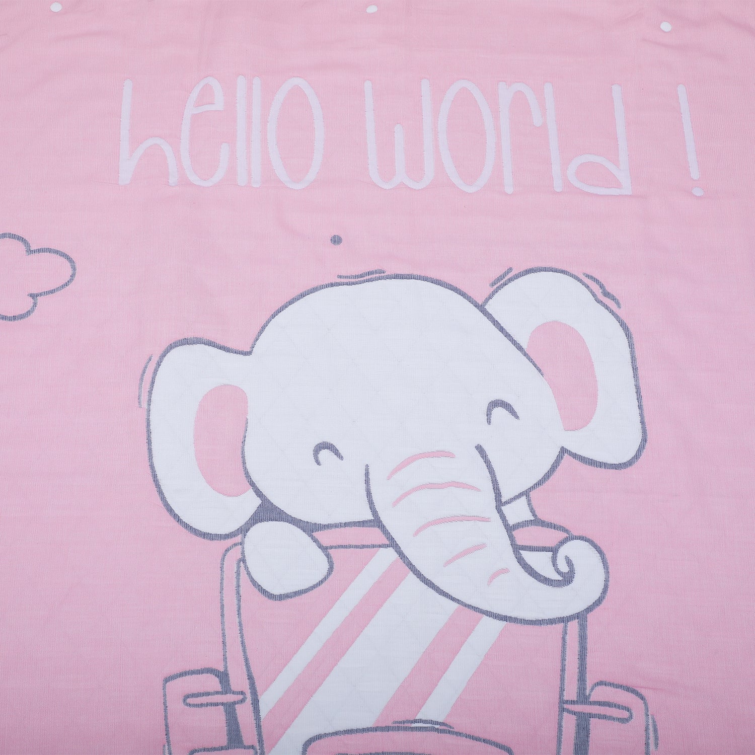 Baby Moo Elephant Adventure All Season Medium Muslin Blanket - Pink - Baby Moo