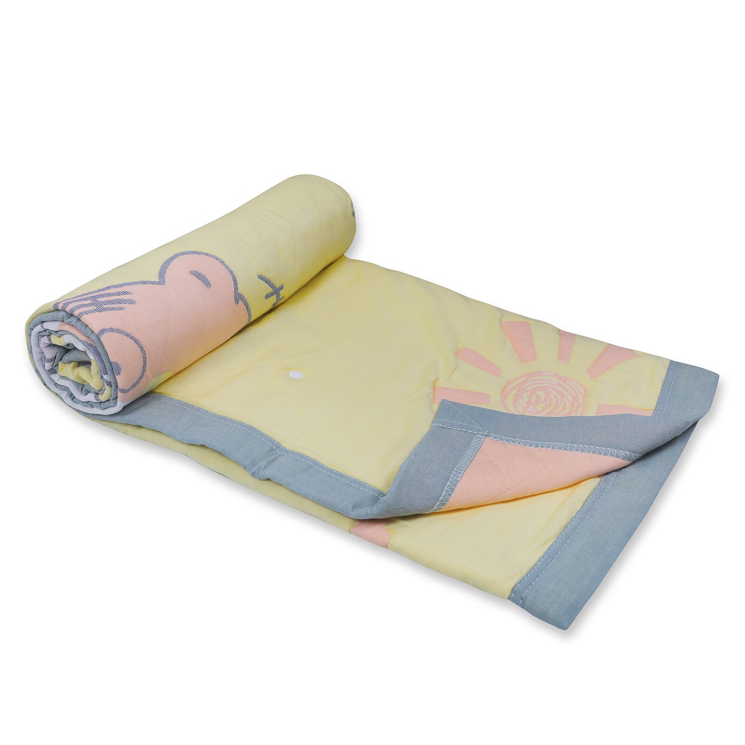 Baby Moo Wild Tiger All Season Medium Muslin Blanket - Yellow - Baby Moo