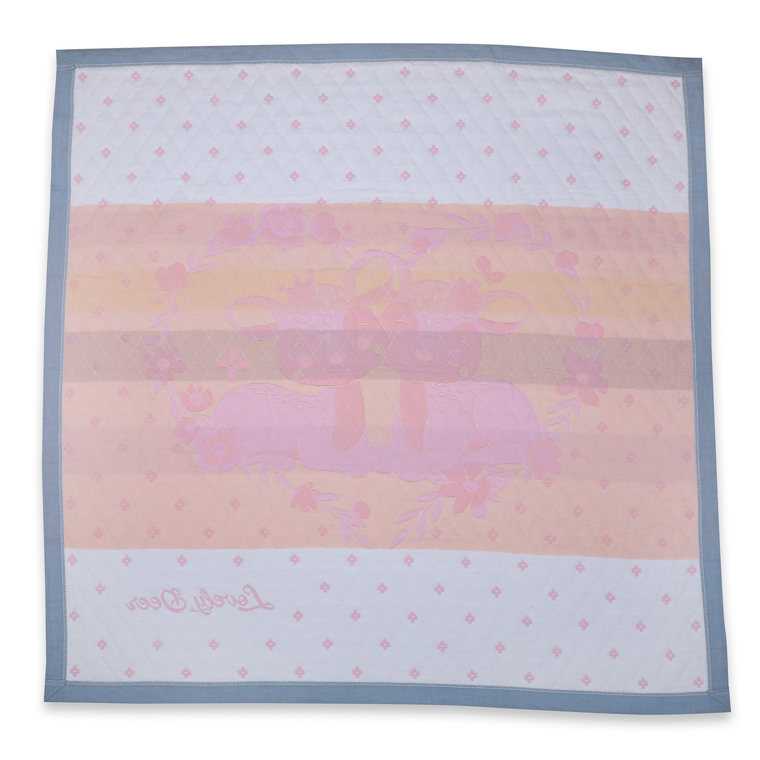 Baby Moo Deers In Love All Season Medium Muslin Blanket - Pink - Baby Moo