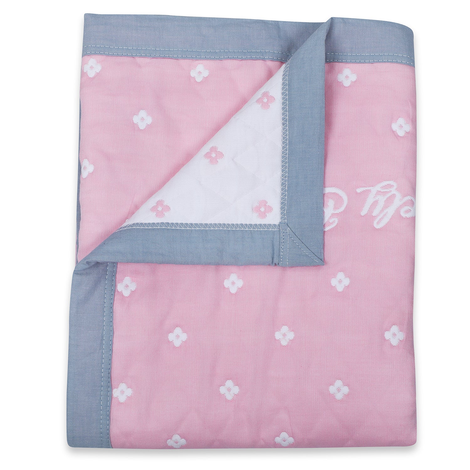 Baby Moo Deers In Love All Season Medium Muslin Blanket - Pink - Baby Moo