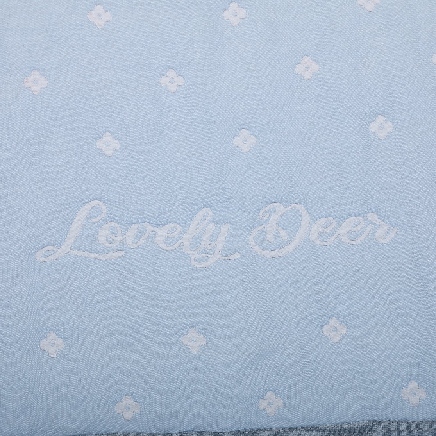 Baby Moo Deers In Love All Season Medium Muslin Blanket - Blue - Baby Moo
