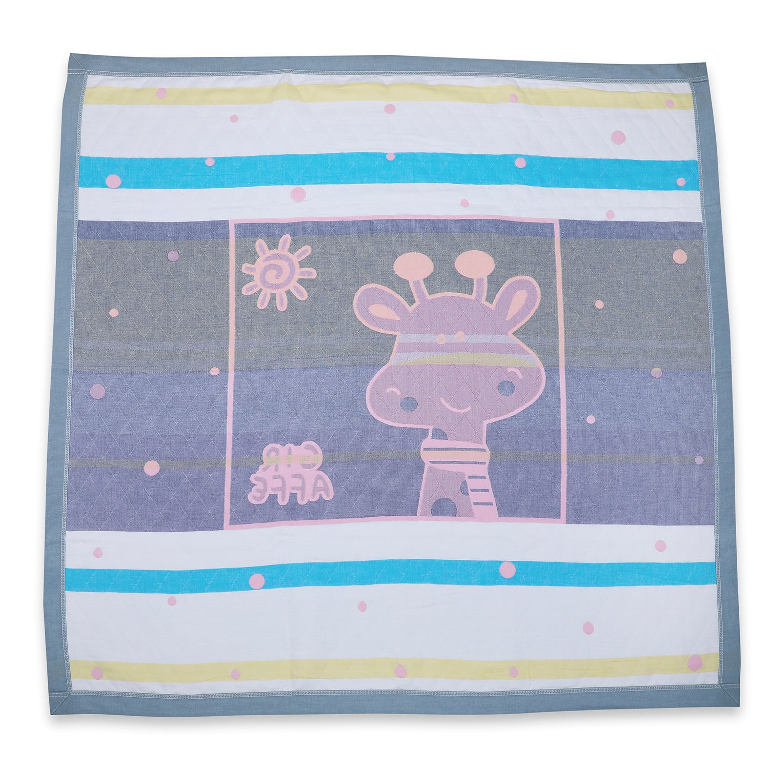 Baby Moo Giraffe All Season Medium Muslin Blanket - Pink - Baby Moo