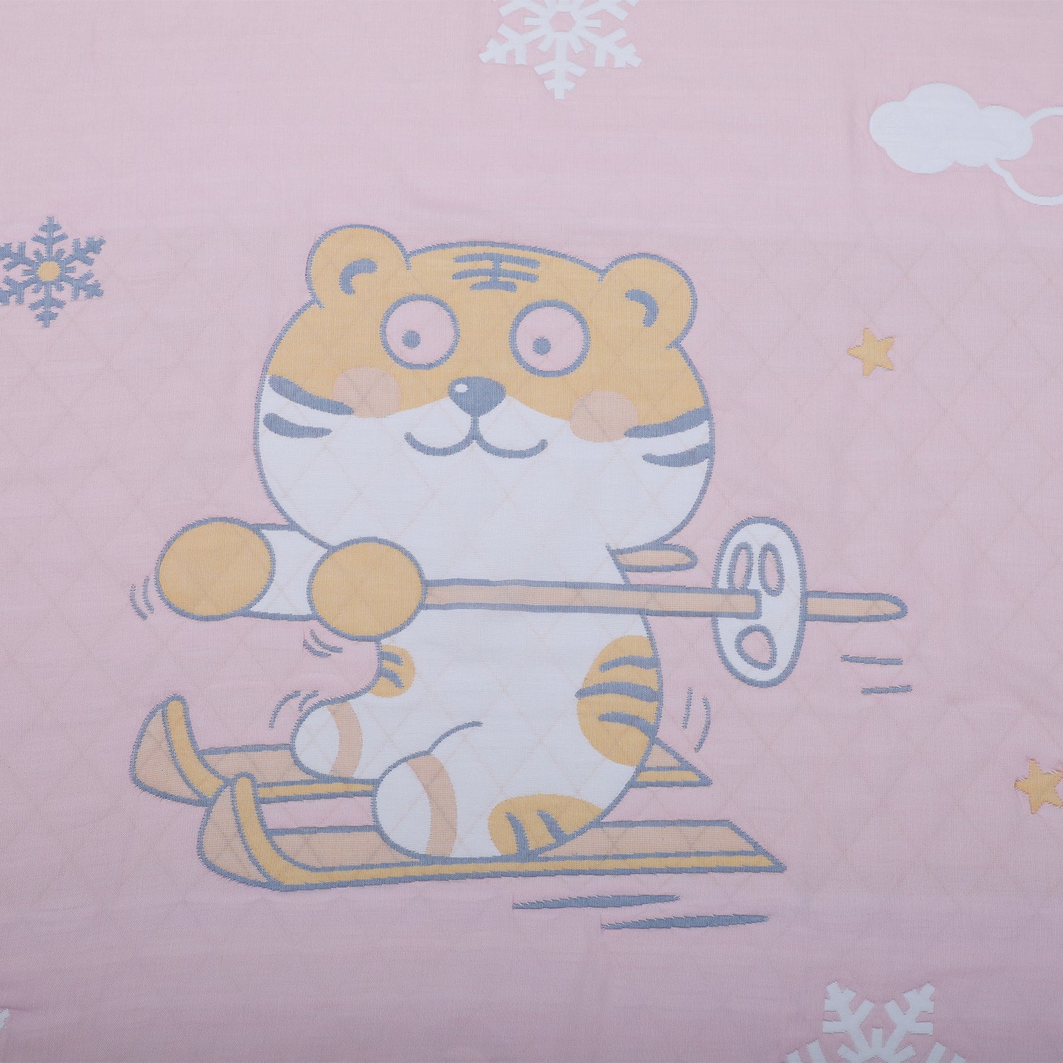 Baby Moo Tiger Trails All Season Medium Muslin Blanket - Pink - Baby Moo