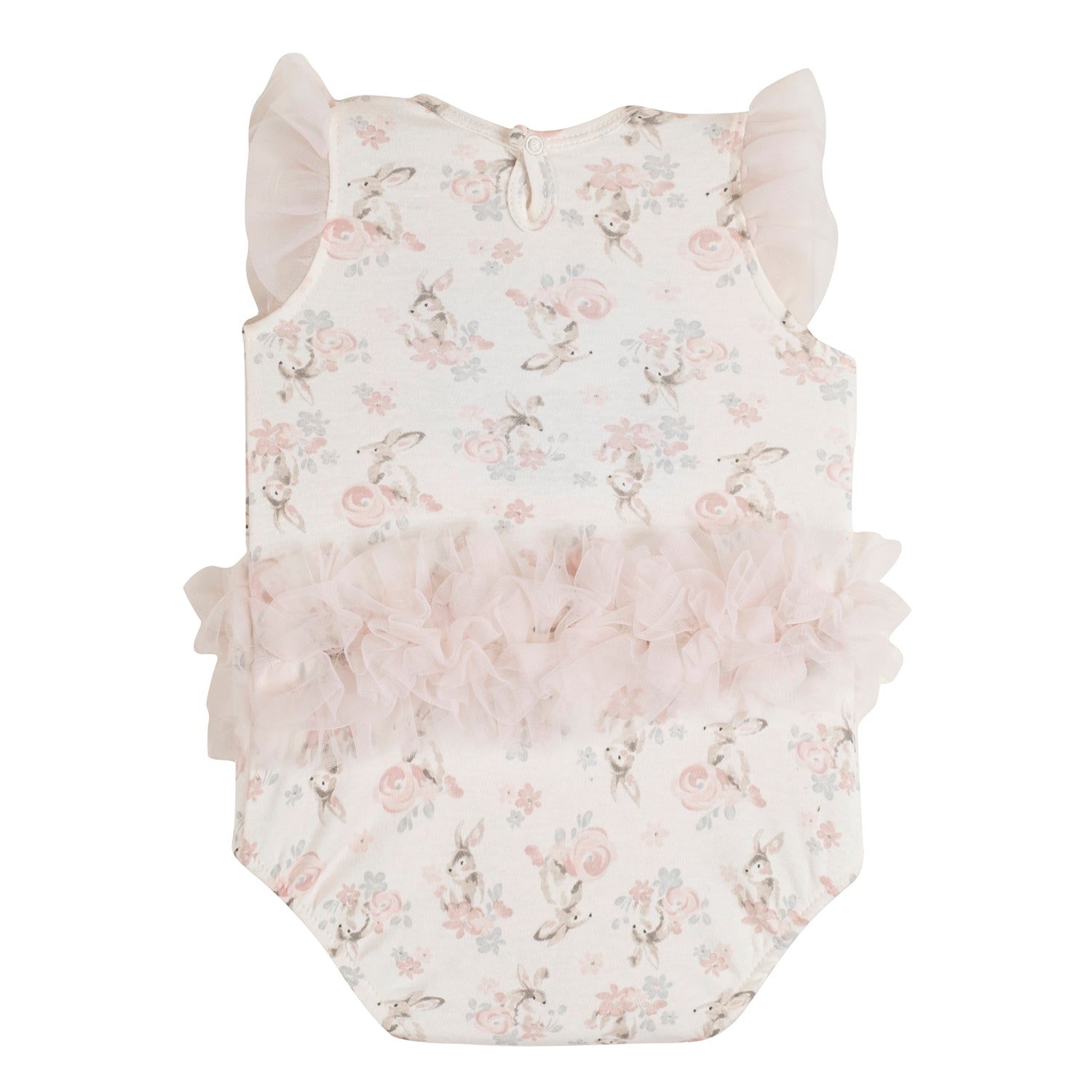 Baby Moo Floral Gift Set 3 Piece With Bodysuit, Socks And Headband - Peach