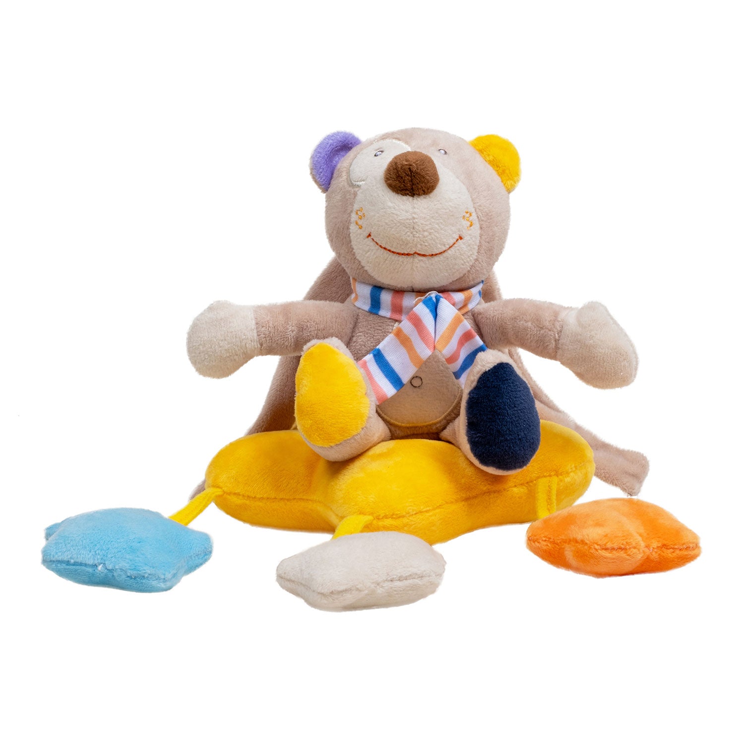 Baby Moo Blushing Dog Hanging Musical Pulling Toy - Yellow