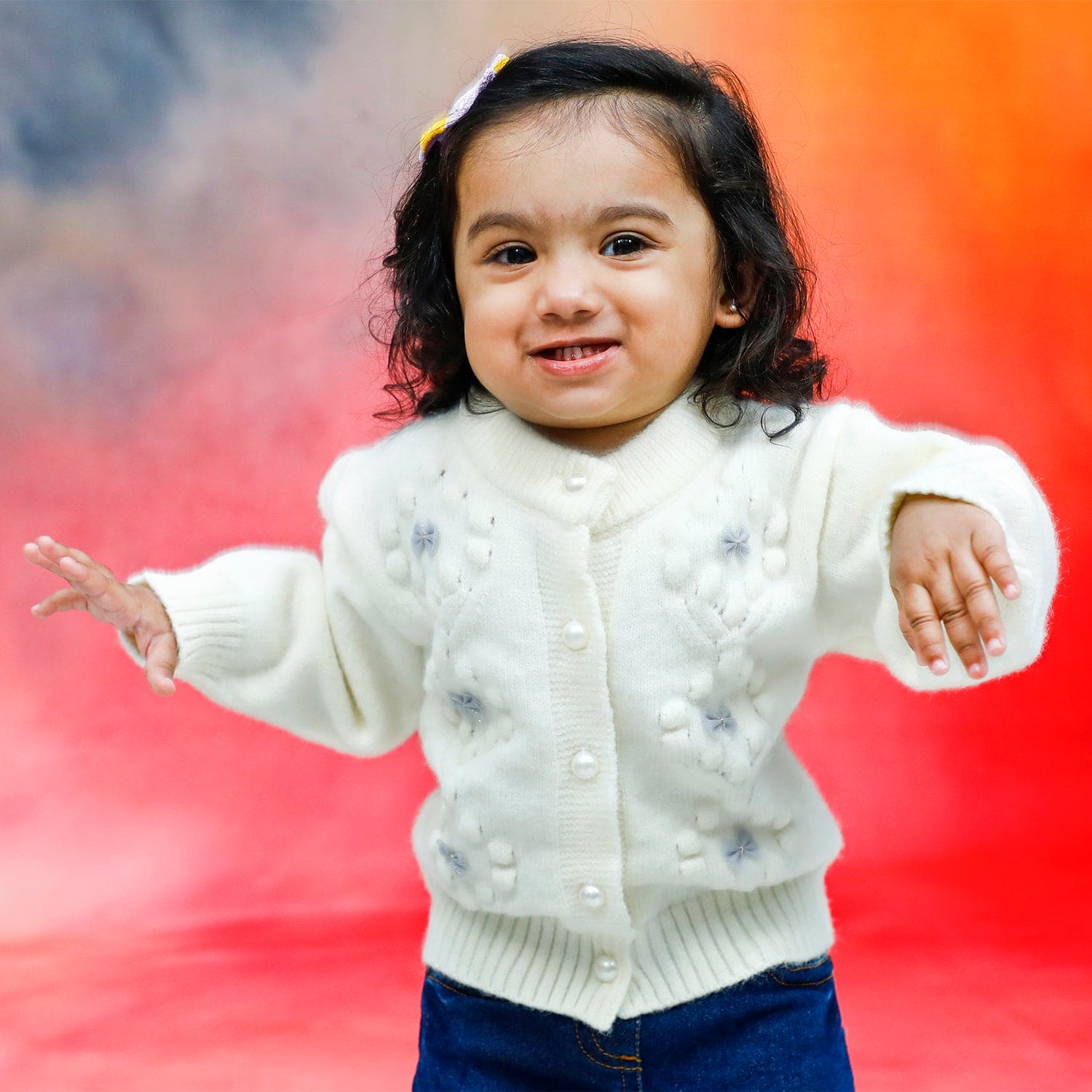 White sweater clearance baby girl