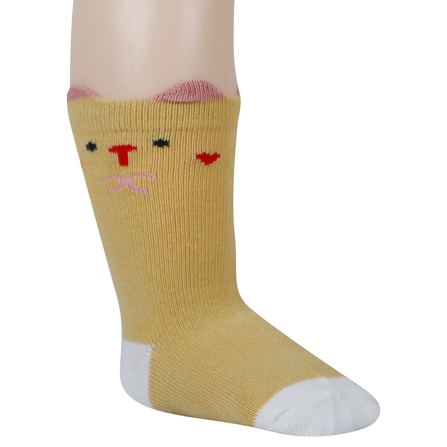 Baby Moo Farm Print Soft Socks Pack of 5 - Red, Peach