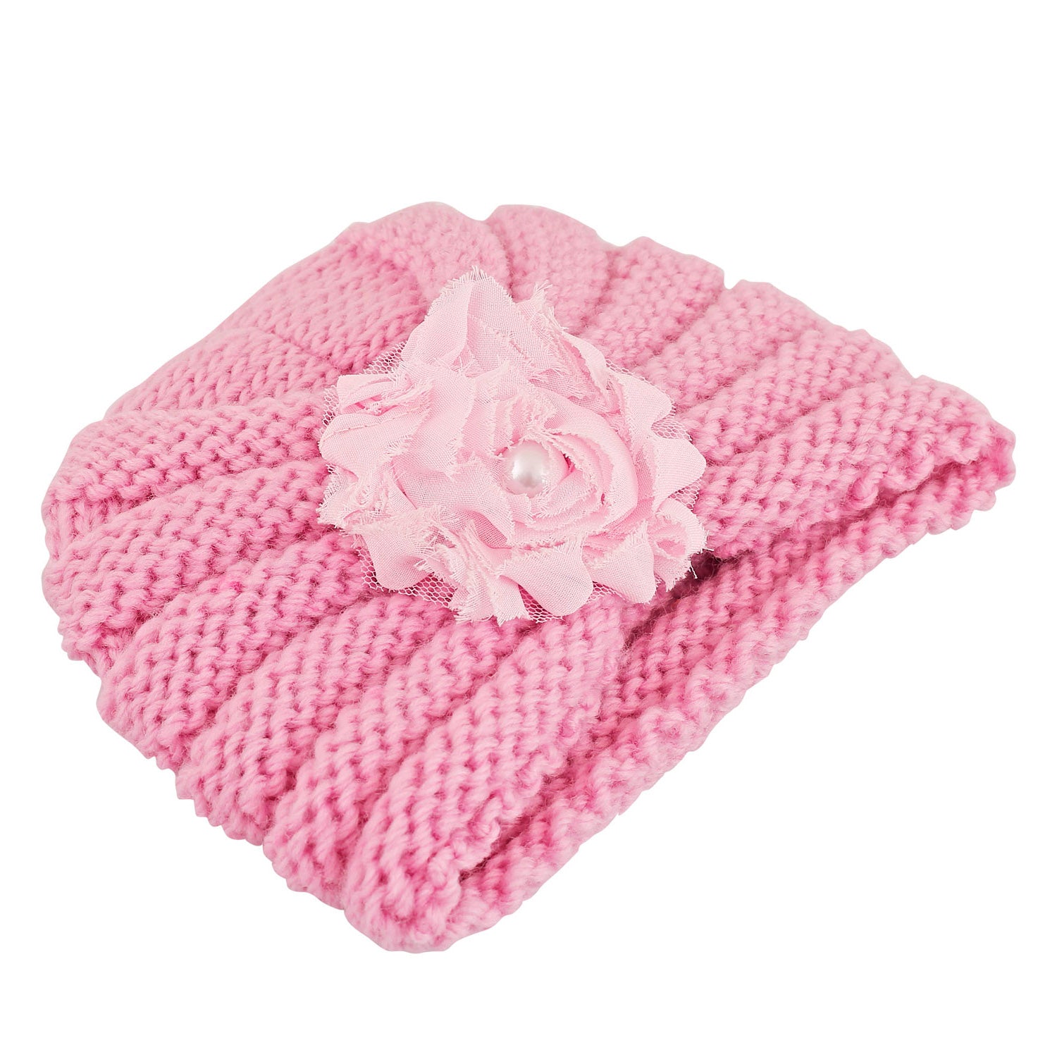 Floral Pink Turban Cap