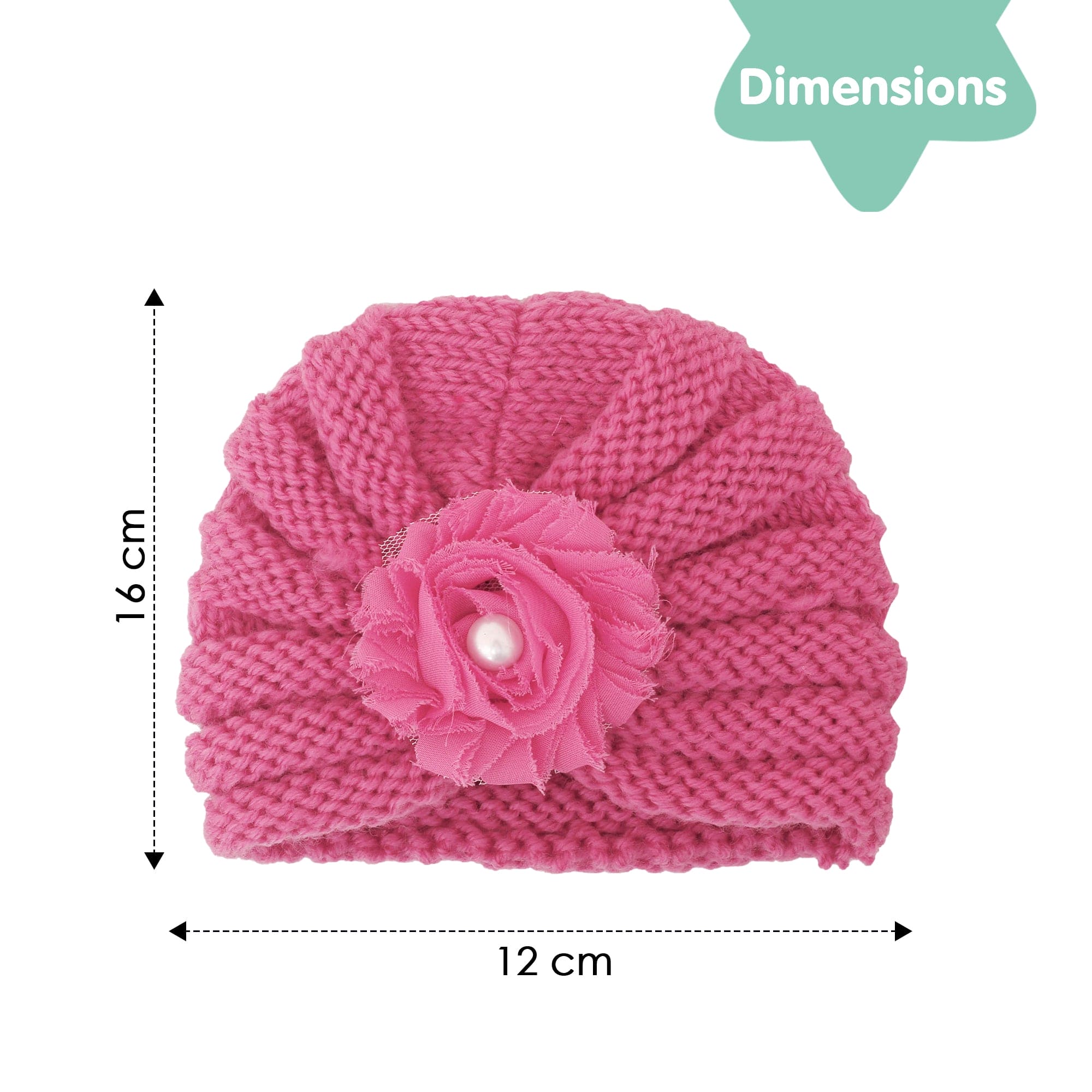 Floral Hot Pink Turban Cap