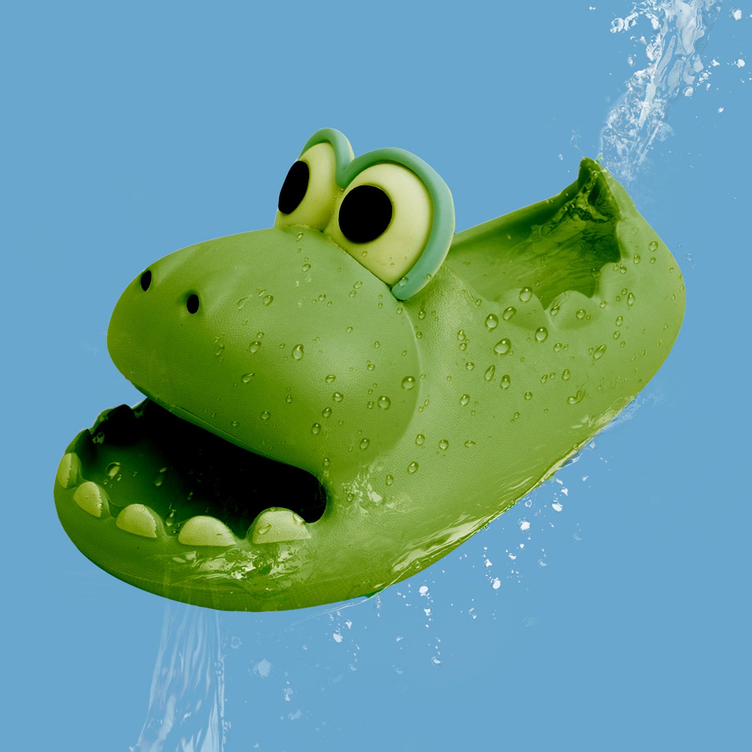 Baby Moo Crocodile Beach Slippers 3D Cartoon Sliders - Green - Baby Moo