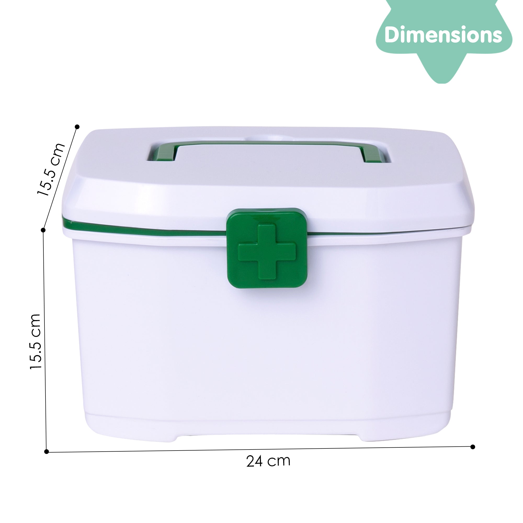 Baby Moo Medium Green Medicine Box