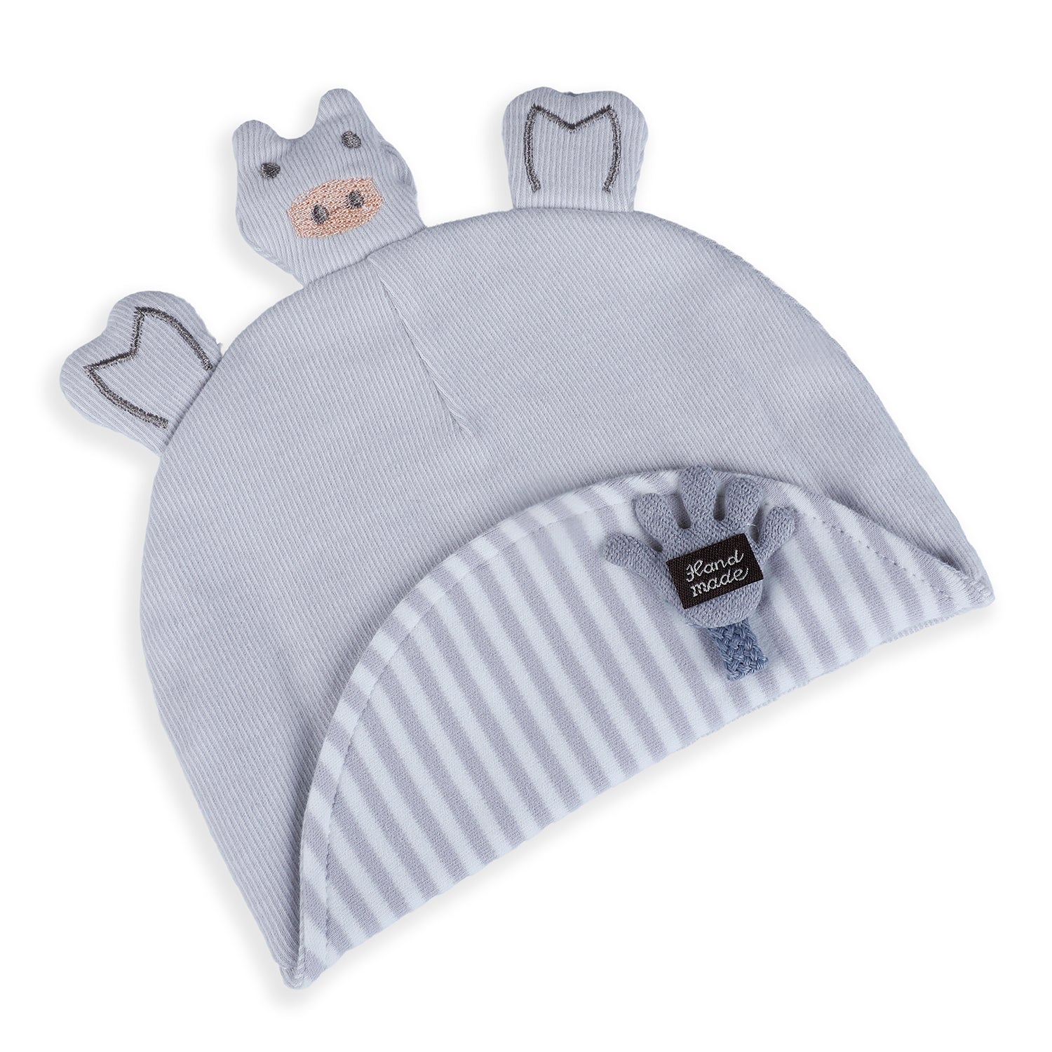 Baby Moo Cute Turtle Toddlers Cotton Cap - Grey - Baby Moo