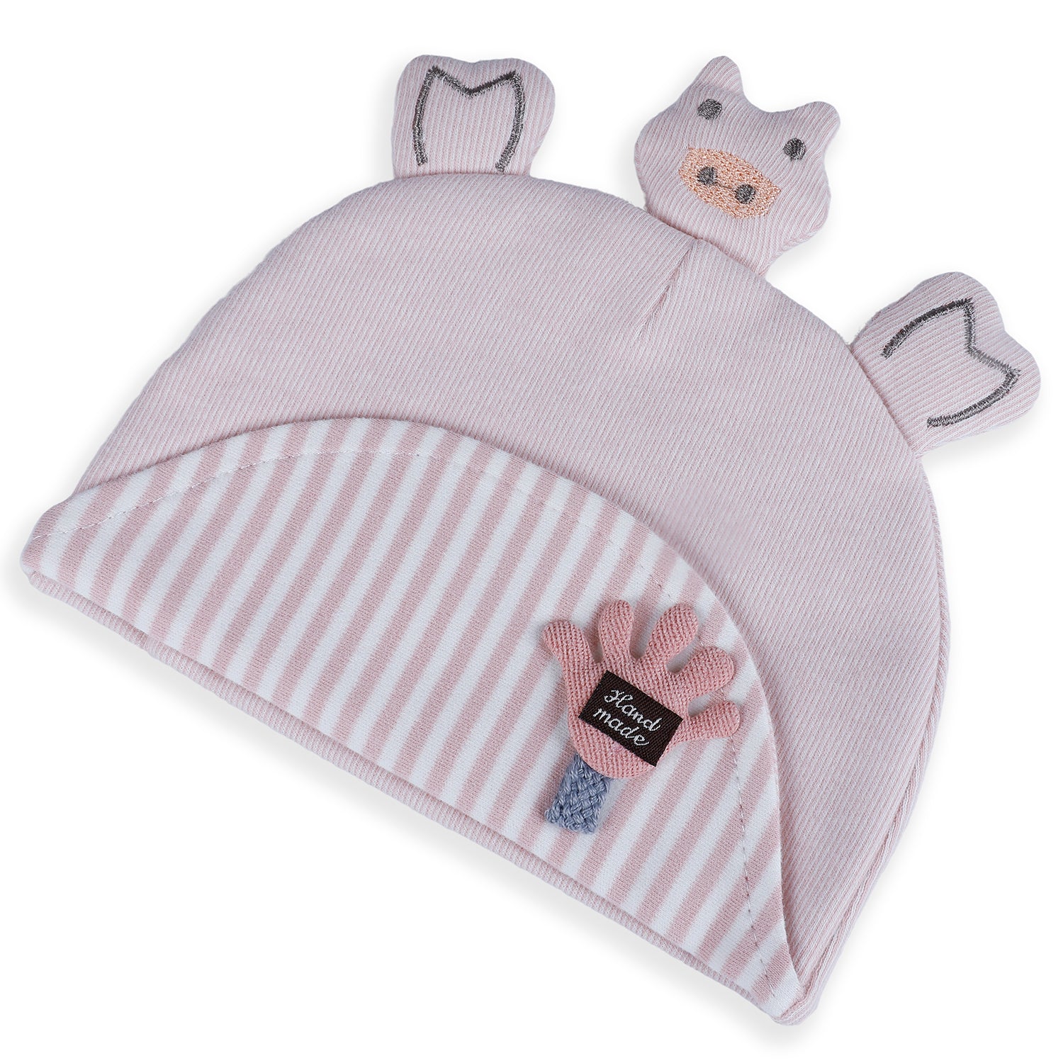 Baby Moo Cute Turtle Toddlers Cotton Cap - Pink - Baby Moo