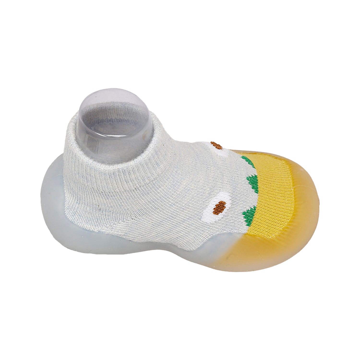 Cute Eye Anti-Skid Slip-On Rubber Sole Shoes - Grey, Yellow